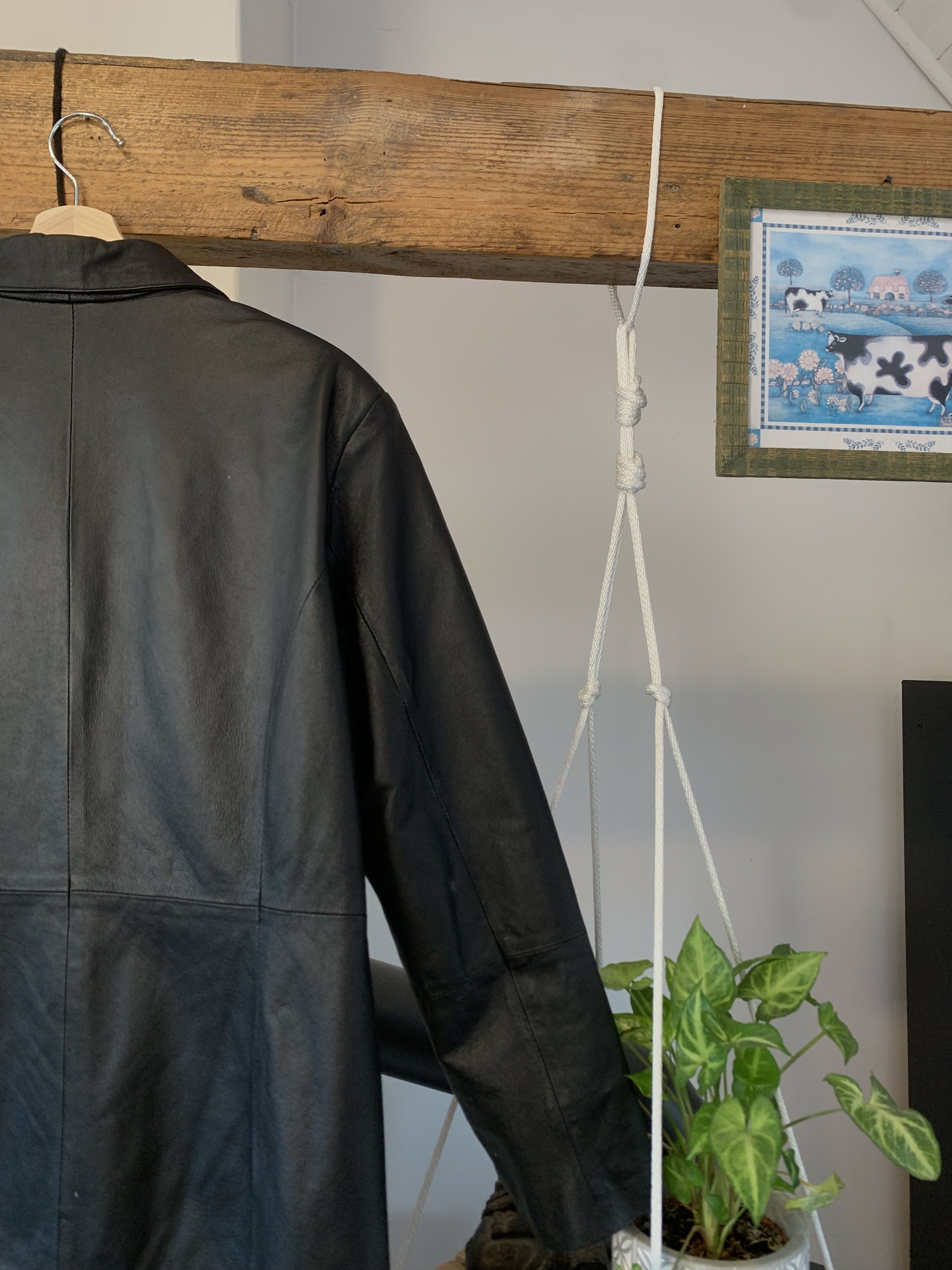 Genuine Leather × Japanese Brand × Vintage Postal Style Genuine Long Leather Coat Matrix Space Cowboy Size US L / EU 52-54 / 3 - 10 Thumbnail