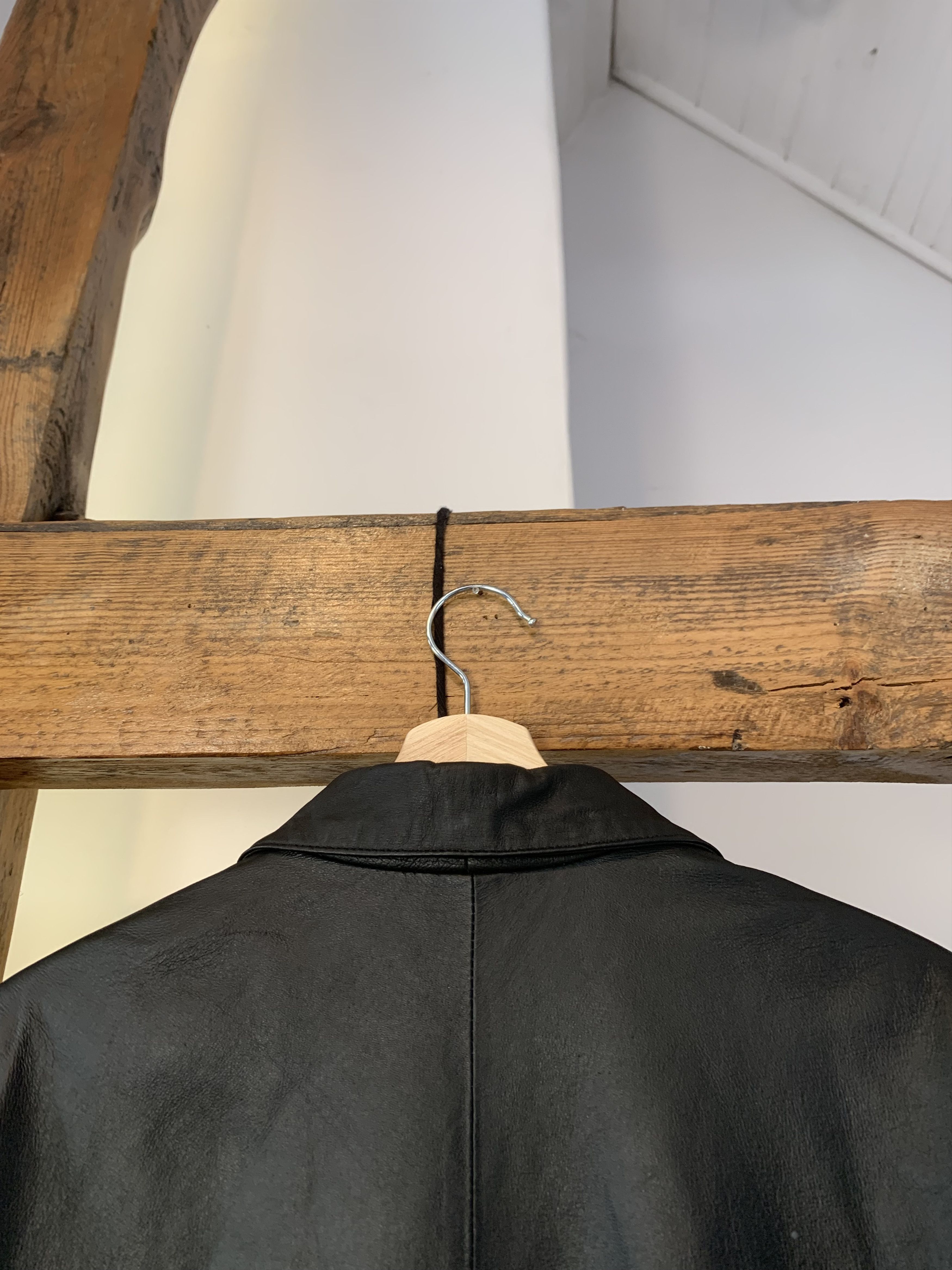 Genuine Leather × Japanese Brand × Vintage Postal Style Genuine Long Leather Coat Matrix Space Cowboy Size US L / EU 52-54 / 3 - 12 Thumbnail
