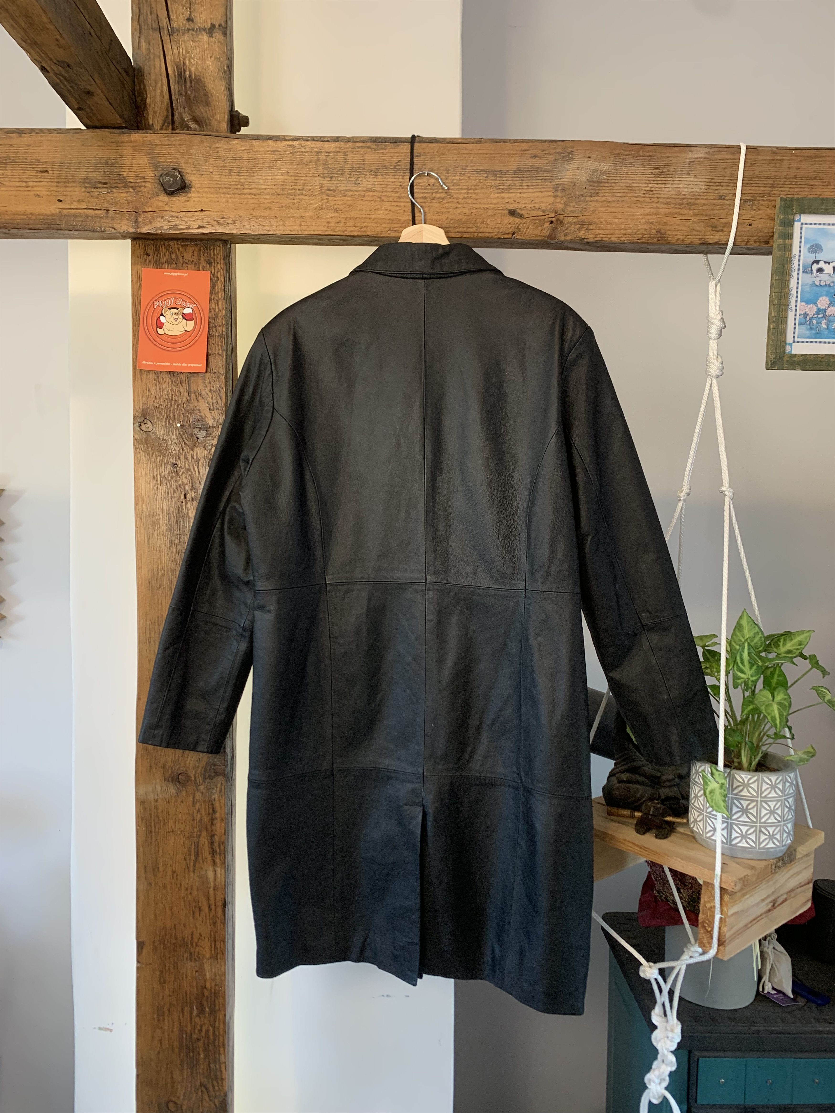 Genuine Leather × Japanese Brand × Vintage Postal Style Genuine Long Leather Coat Matrix Space Cowboy Size US L / EU 52-54 / 3 - 3 Thumbnail