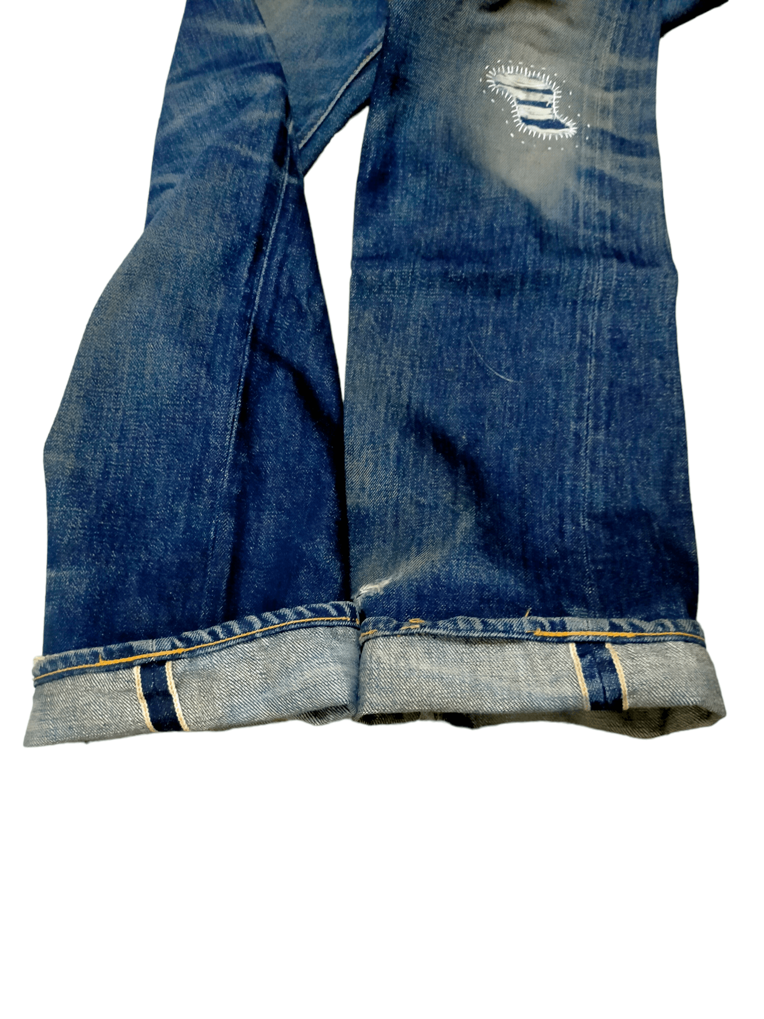 Denime Made in Japan Distressed Denim Selvedge Jeans Size US 30 / EU 46 - 12 Thumbnail