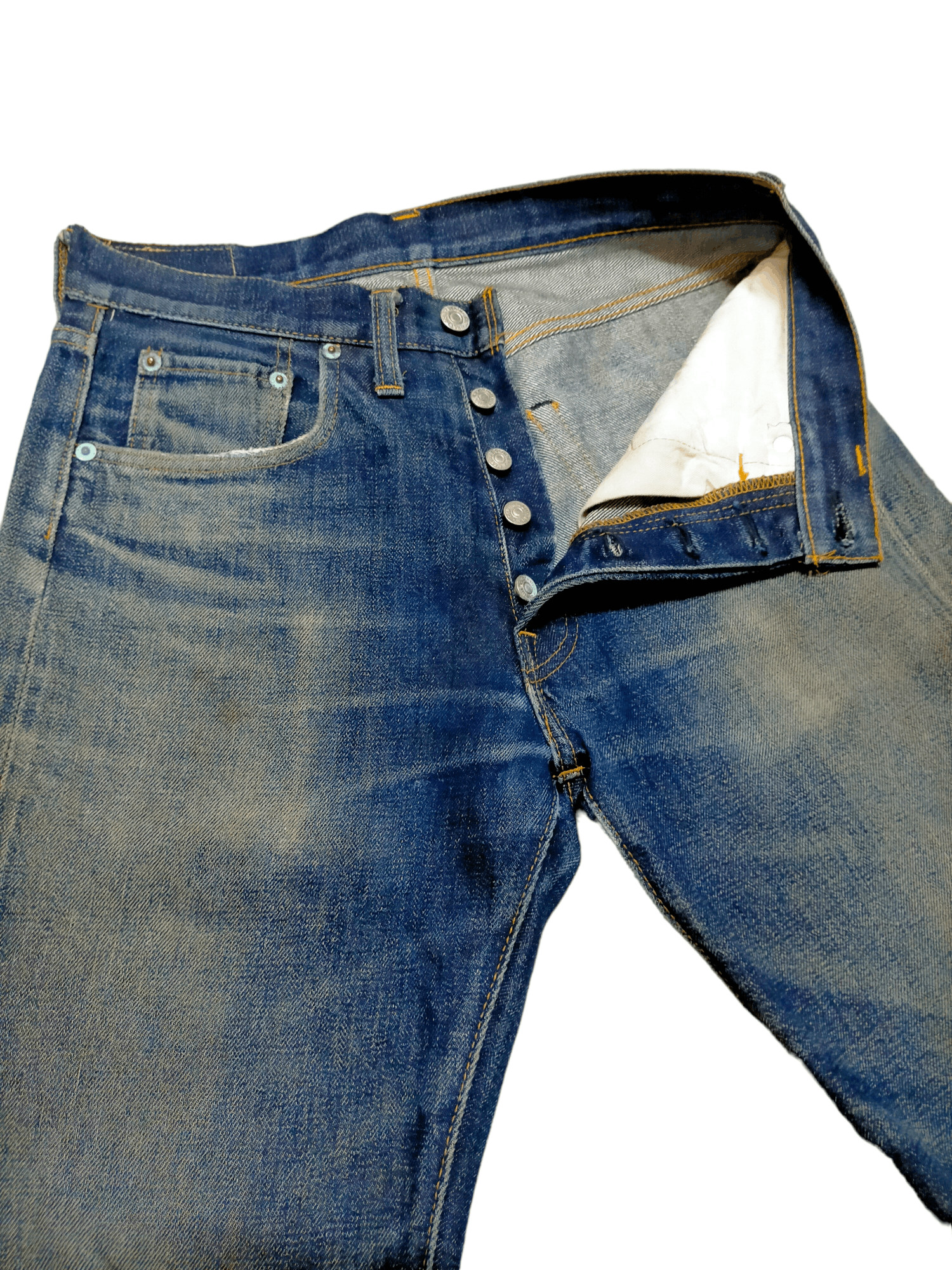 Denime Made in Japan Distressed Denim Selvedge Jeans Size US 30 / EU 46 - 8 Thumbnail