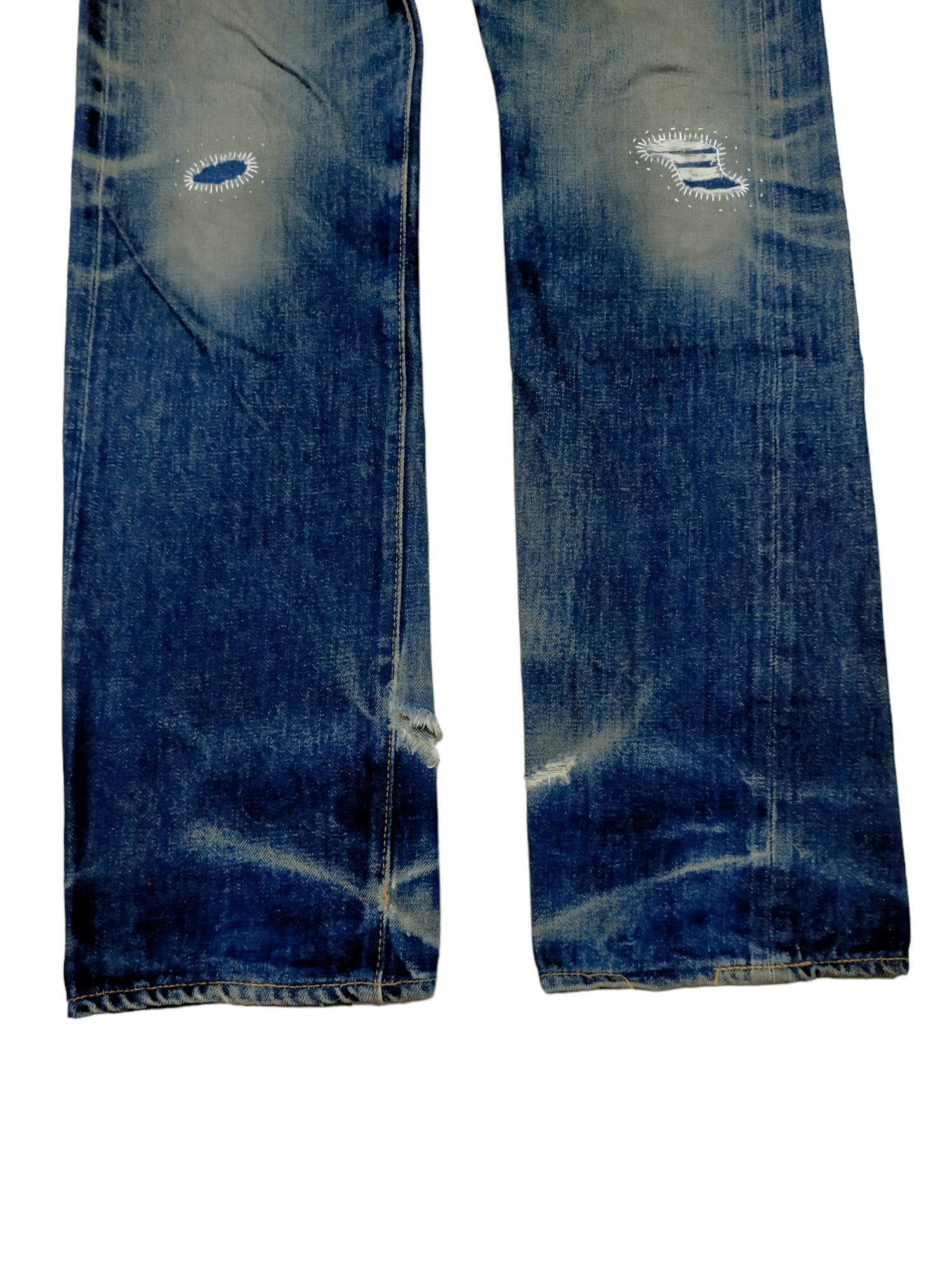 Denime Made in Japan Distressed Denim Selvedge Jeans Size US 30 / EU 46 - 9 Thumbnail