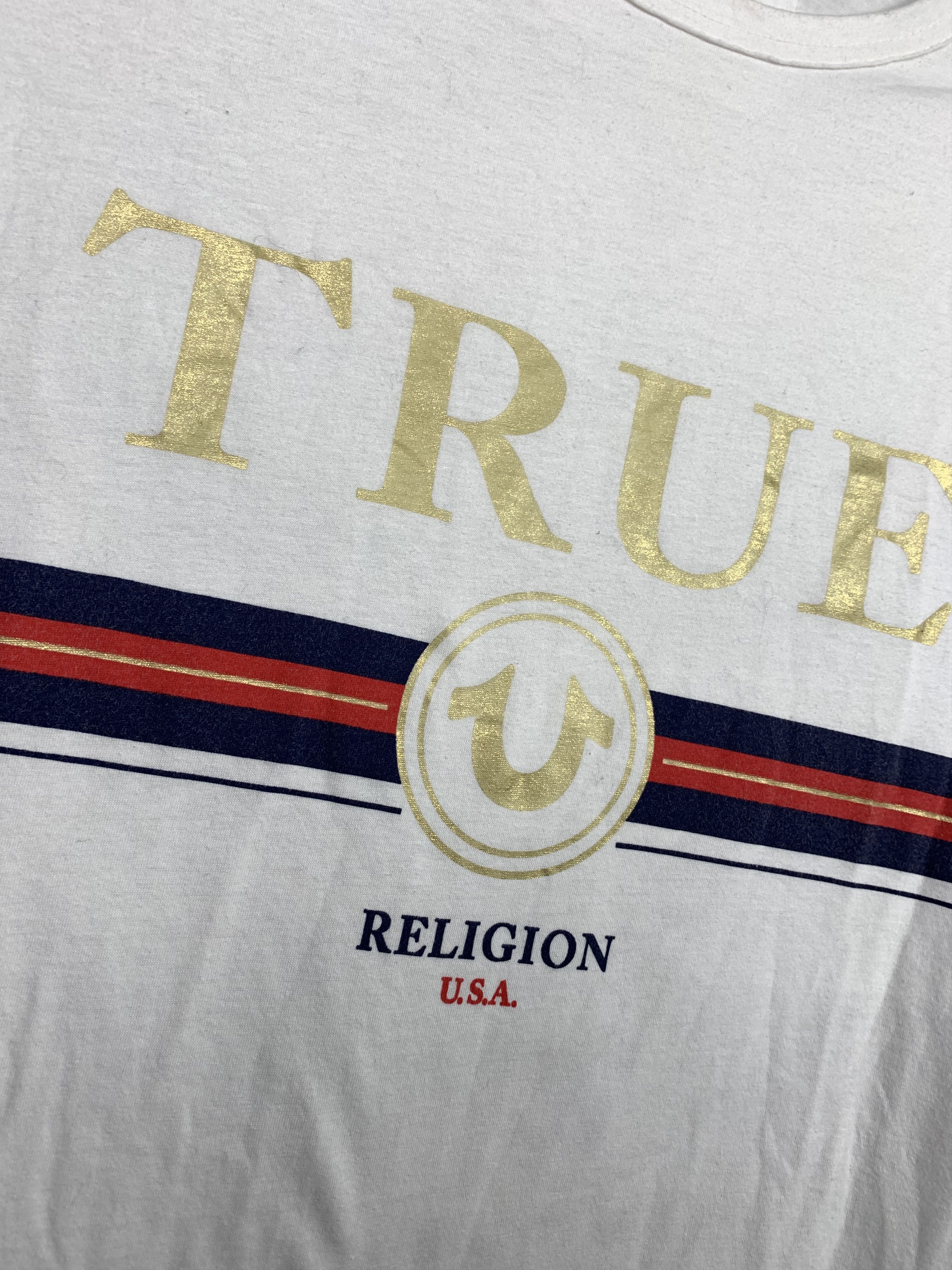 True Religion × Vintage True Religion Mens T-Shirt Tee Size US L / EU 52-54 / 3 - 3 Thumbnail