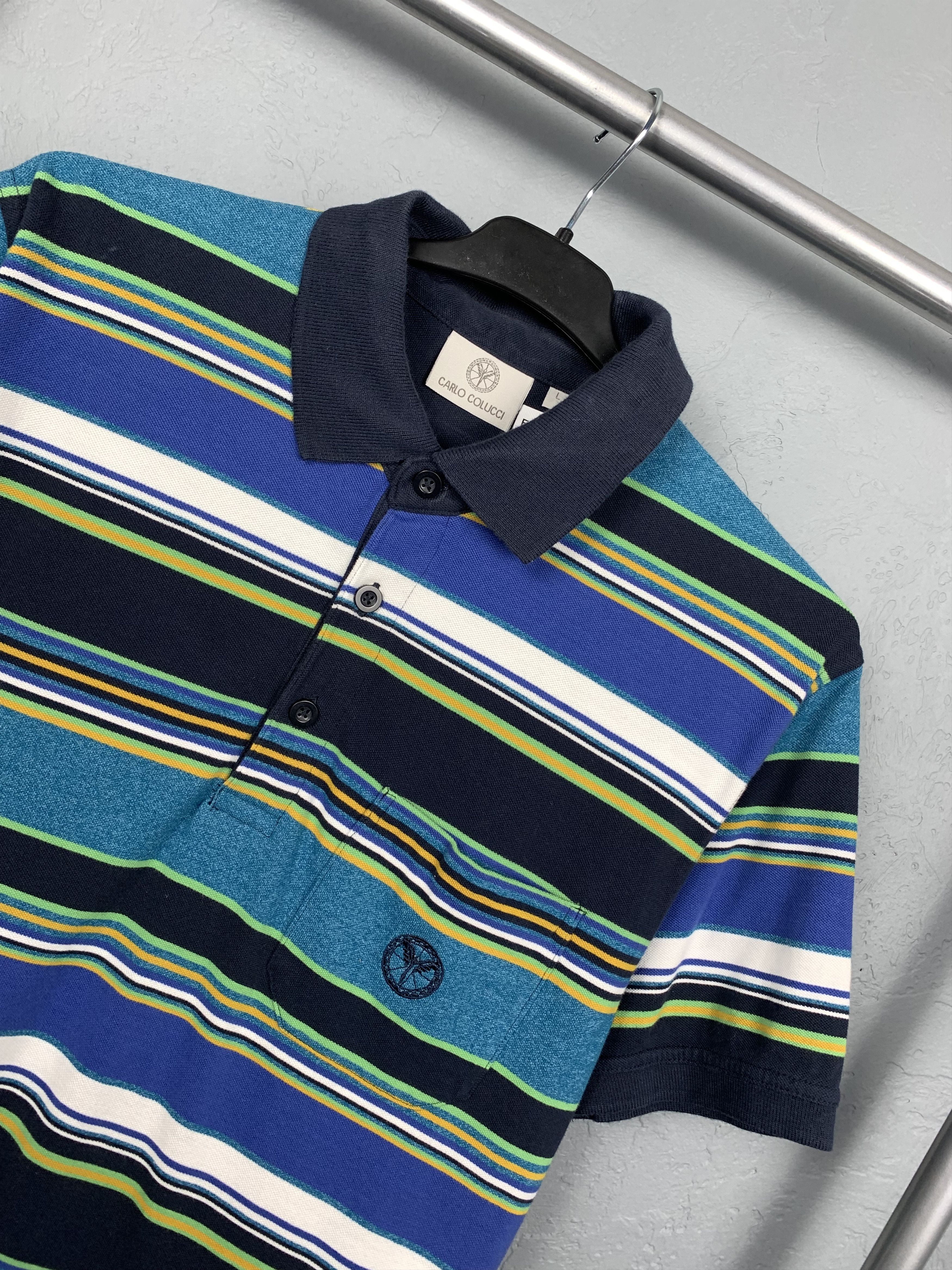 Carlo Colucci × Vintage Carlo Colucci Mens Vintage Polo Shirt Size US L / EU 52-54 / 3 - 2 Thumbnail