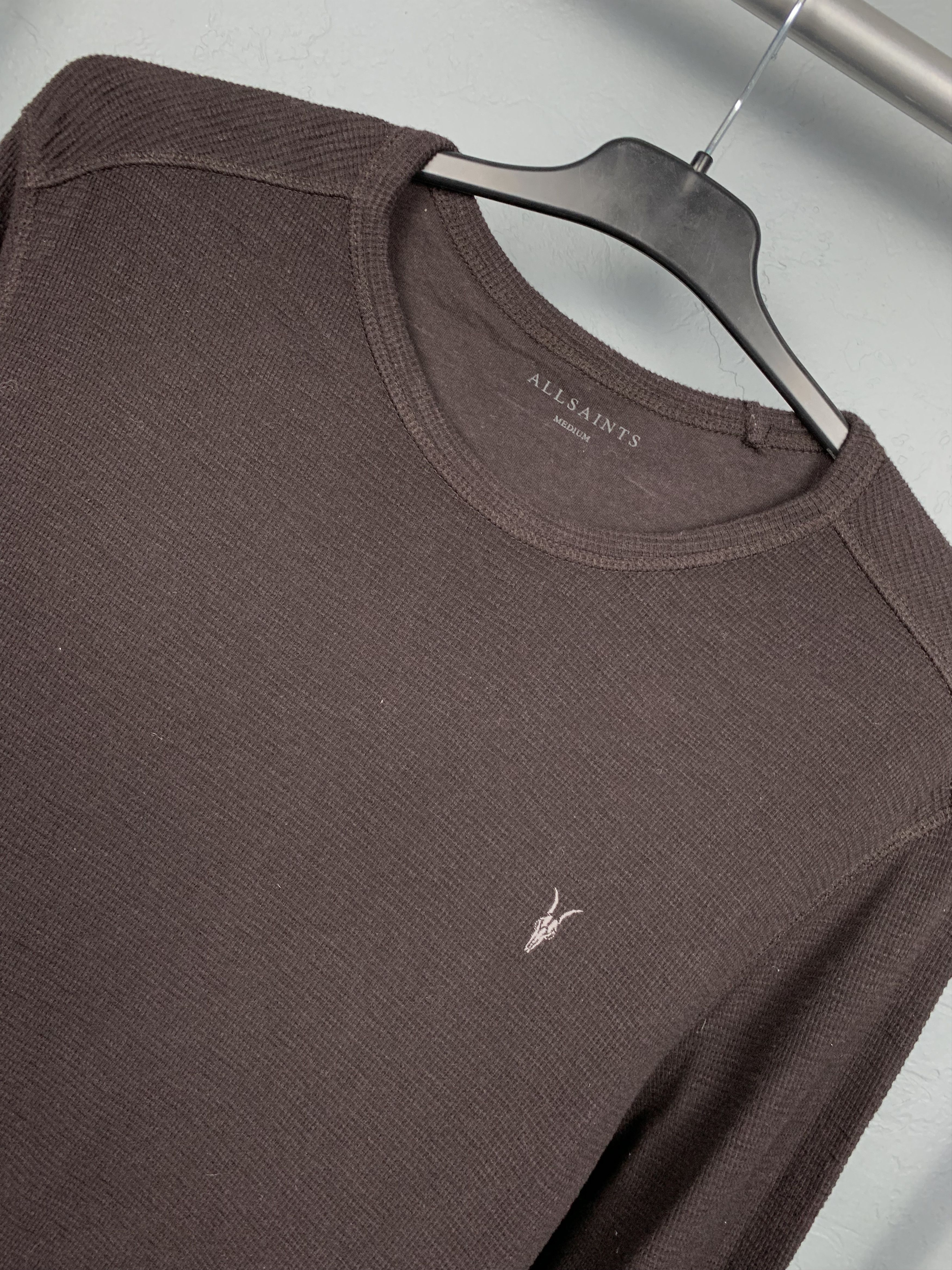 Allsaints Allsaints Mens Clash Crew Neck Long Sleeve T-Shirt Size US M / EU 48-50 / 2 - 2 Thumbnail