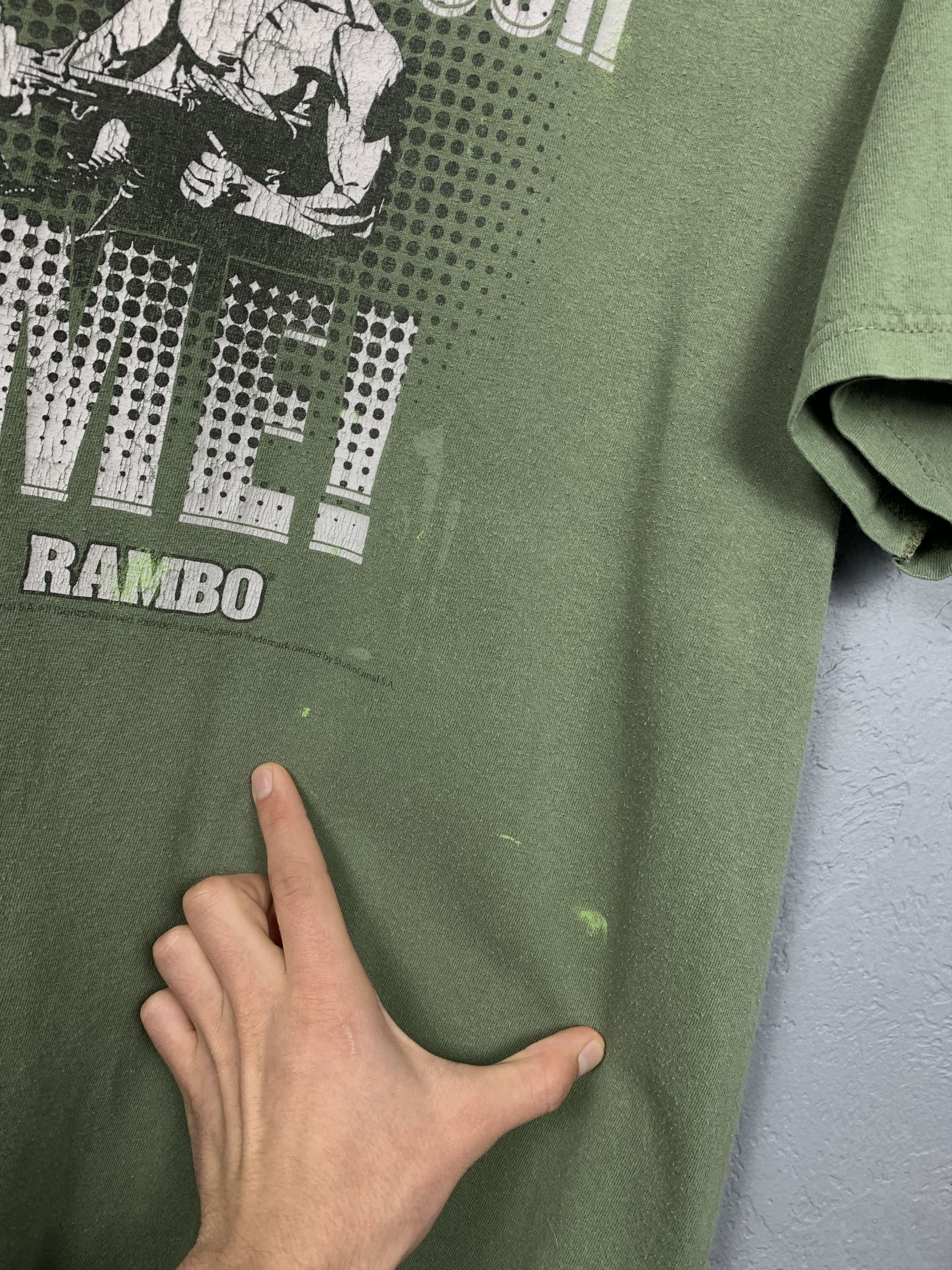 Vintage 1988 Rambo 3 Vintage Faded T-Shirt Promo Tee Stallone Size US L / EU 52-54 / 3 - 5 Thumbnail