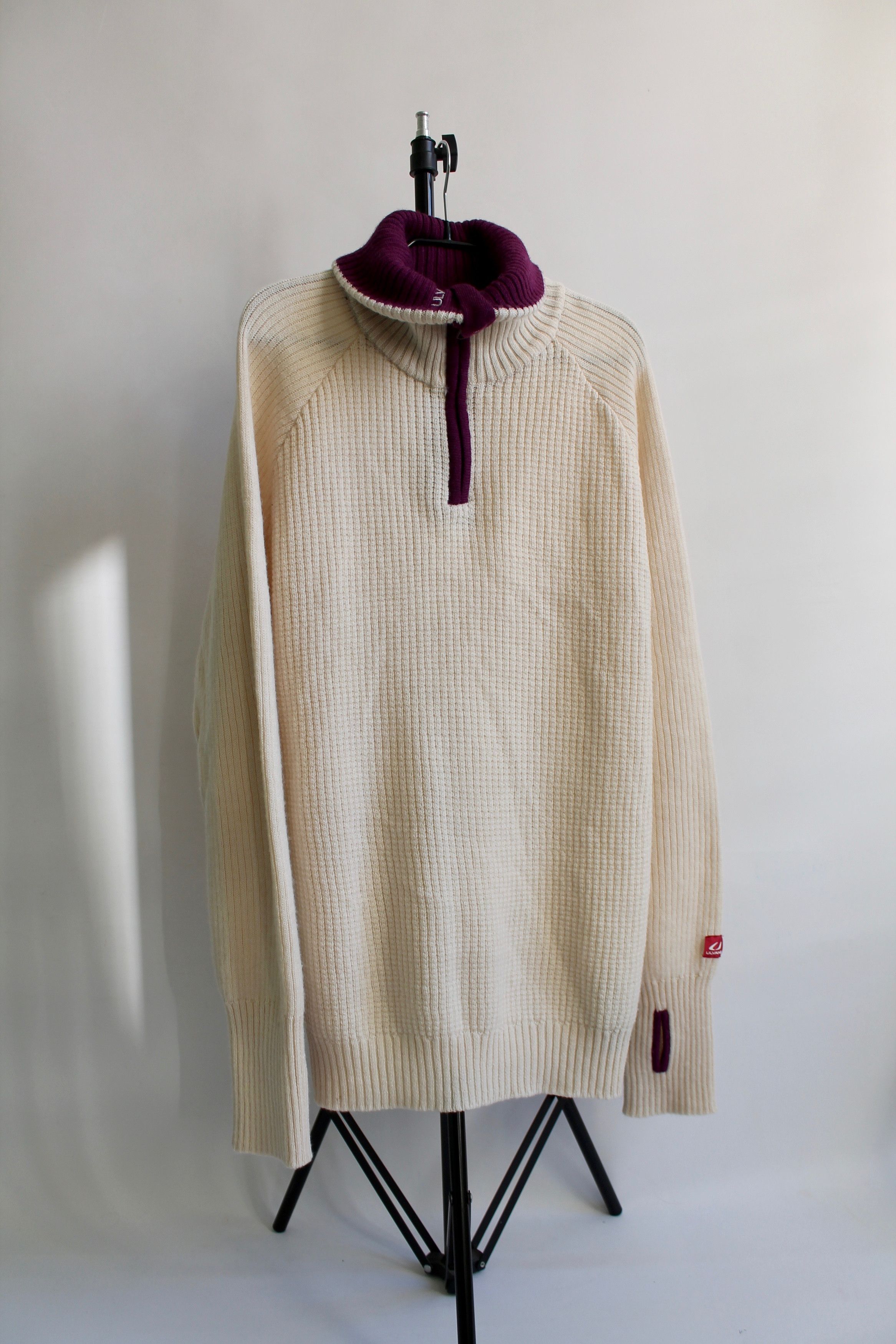 Cashmere Wool Designer Outdoor Life ULVANG Rav Sweater W Zip High Neck Ivory Knit Grailed