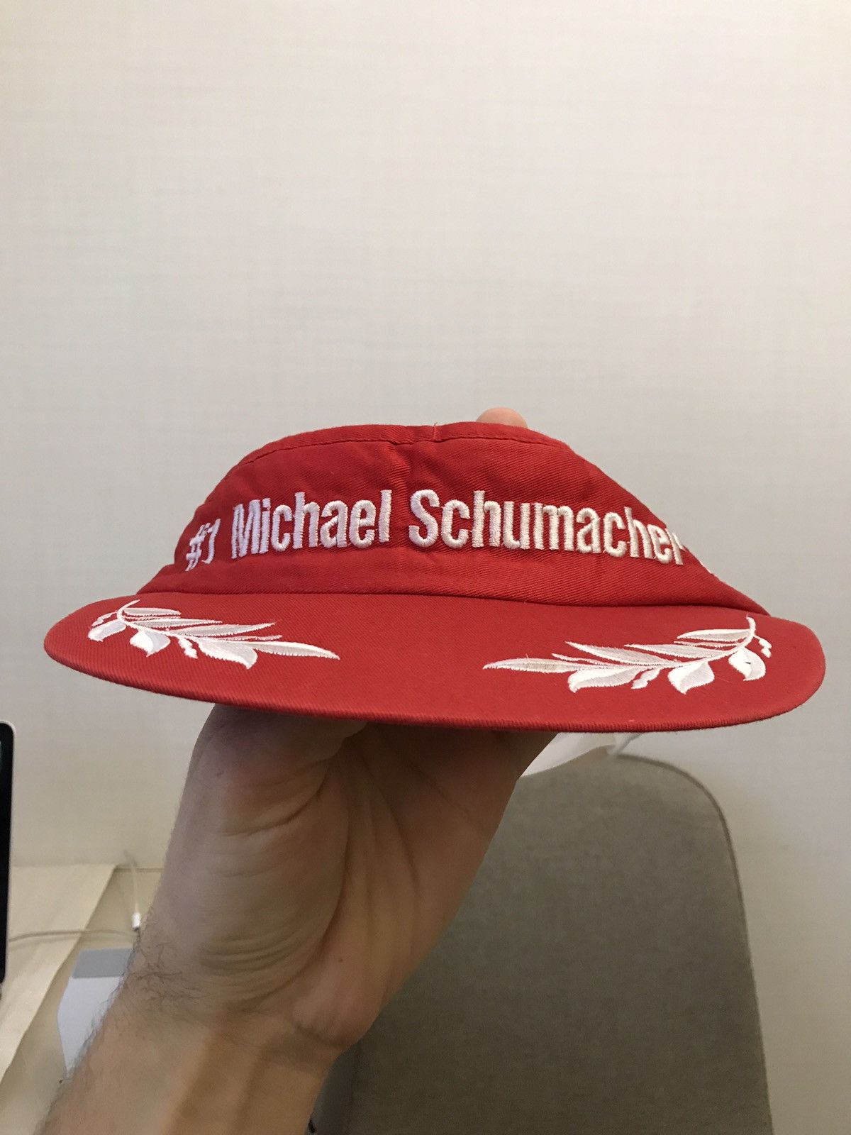 Formula 1 90’s Michael Schumacher #1 Visor Cap formula F1 red vintage Size ONE SIZE - 7 Thumbnail