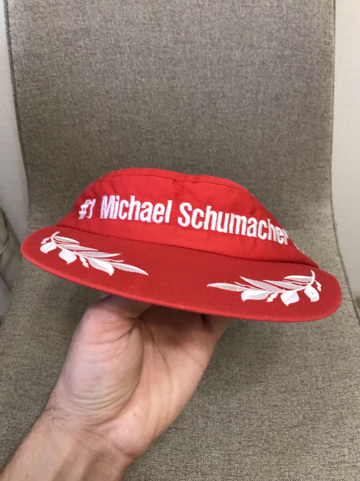 Formula 1 90’s Michael Schumacher #1 Visor Cap formula F1 red vintage Size ONE SIZE - 8 Thumbnail