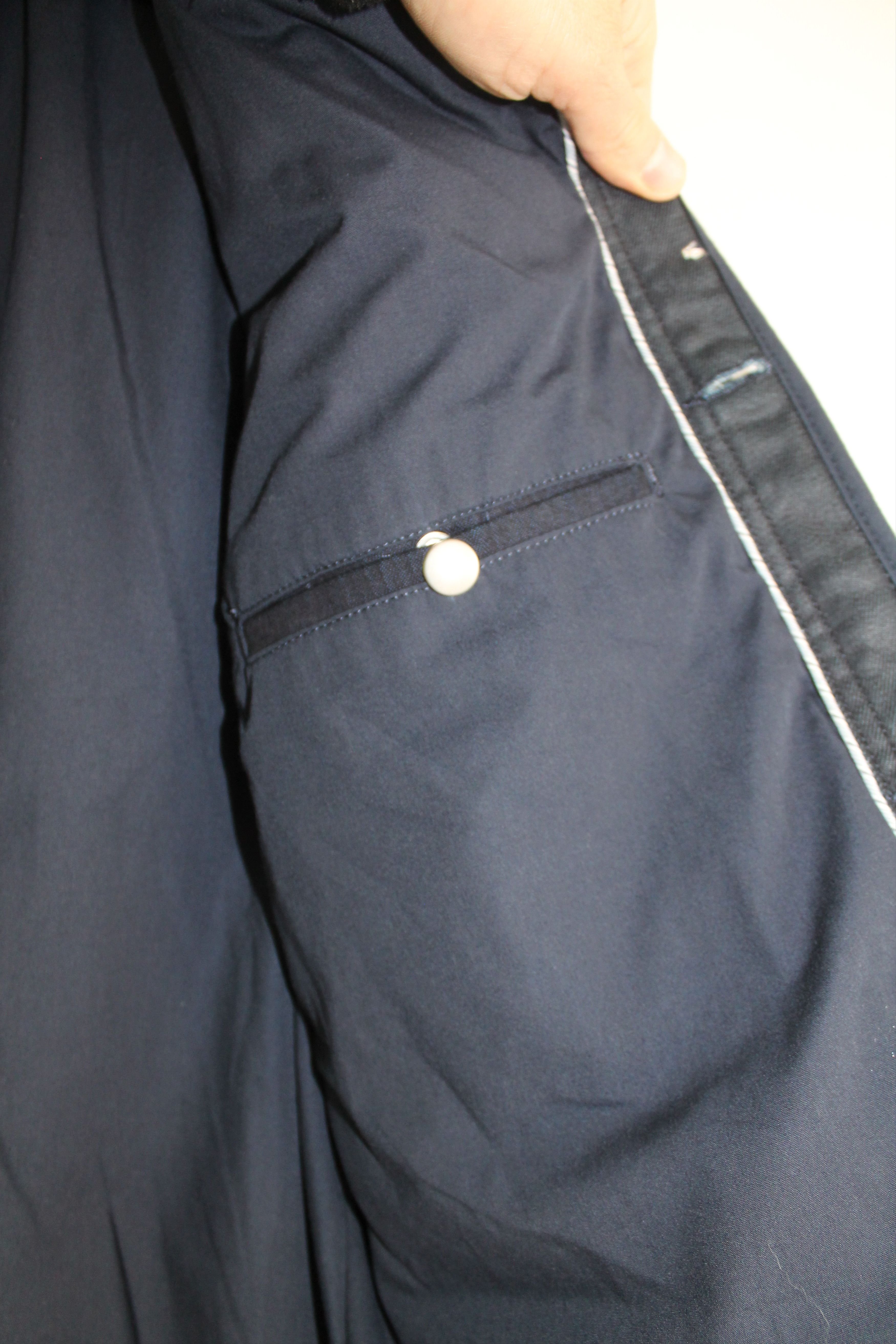 Tommy Hilfiger Tommy Hilfiger Quilted Navy Blue Coated Denim Jacket Size US XL / EU 56 / 4 - 5 Thumbnail
