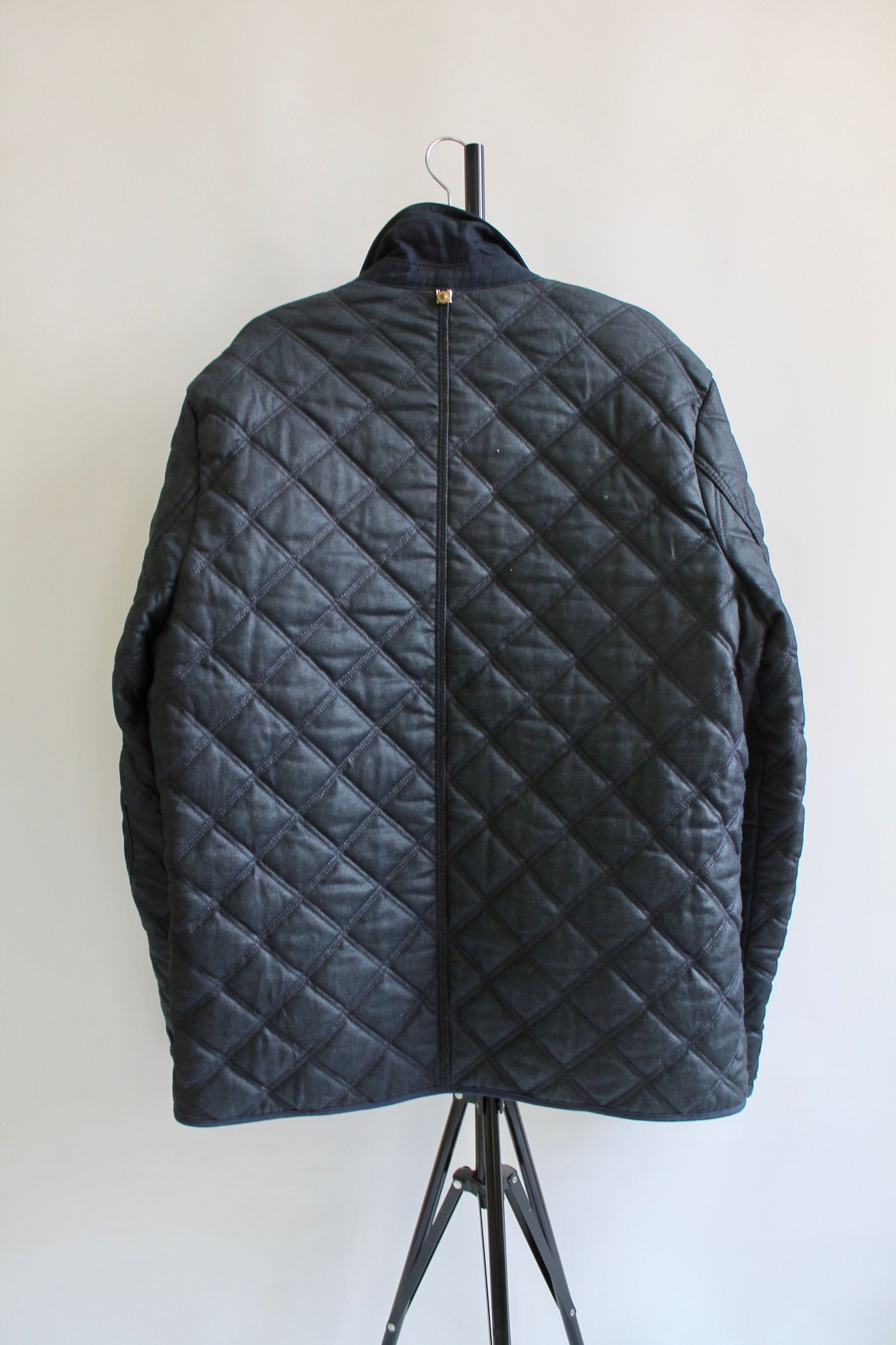 Tommy Hilfiger Tommy Hilfiger Quilted Navy Blue Coated Denim Jacket Size US XL / EU 56 / 4 - 12 Thumbnail