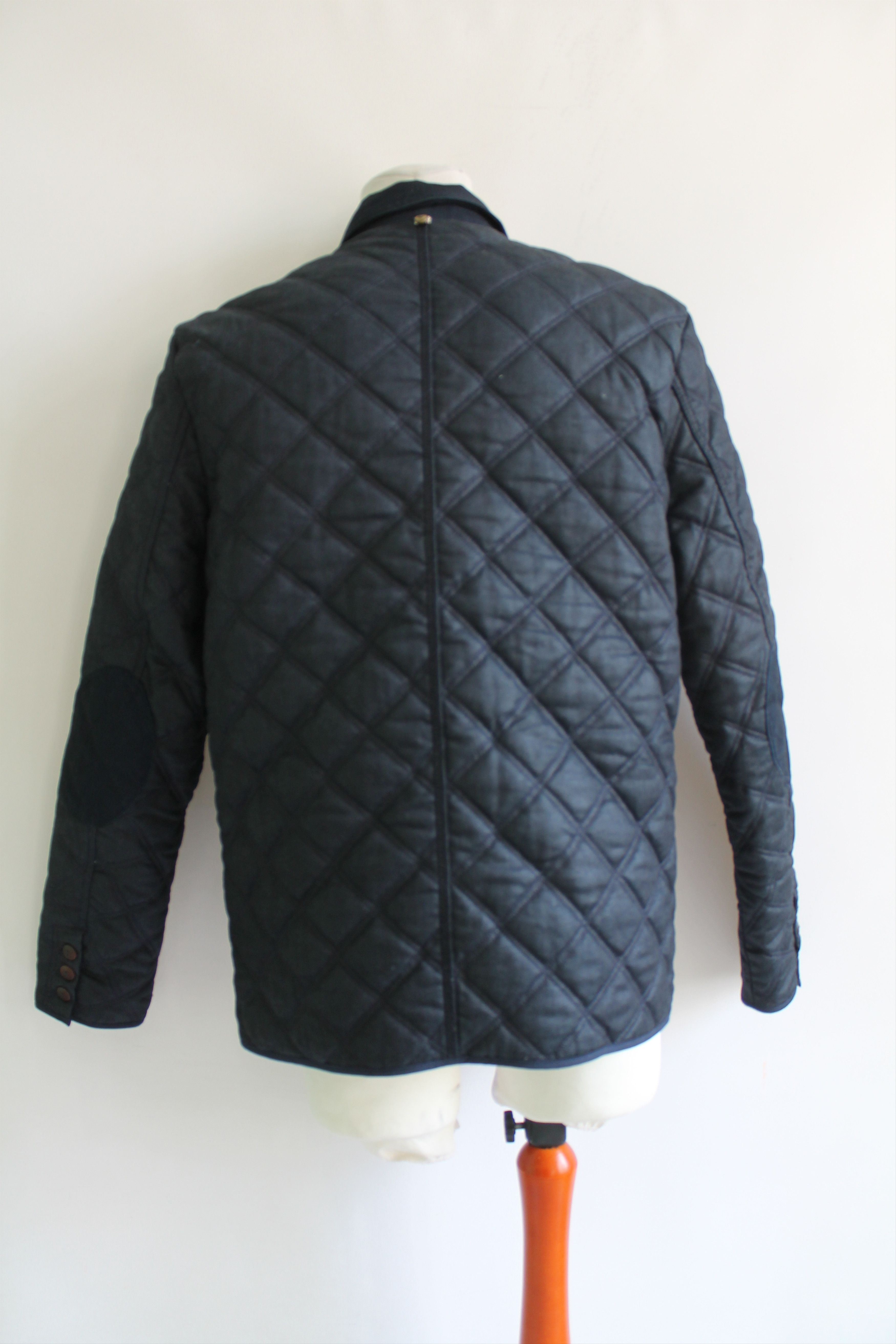 Tommy Hilfiger Tommy Hilfiger Quilted Navy Blue Coated Denim Jacket Size US XL / EU 56 / 4 - 16 Thumbnail