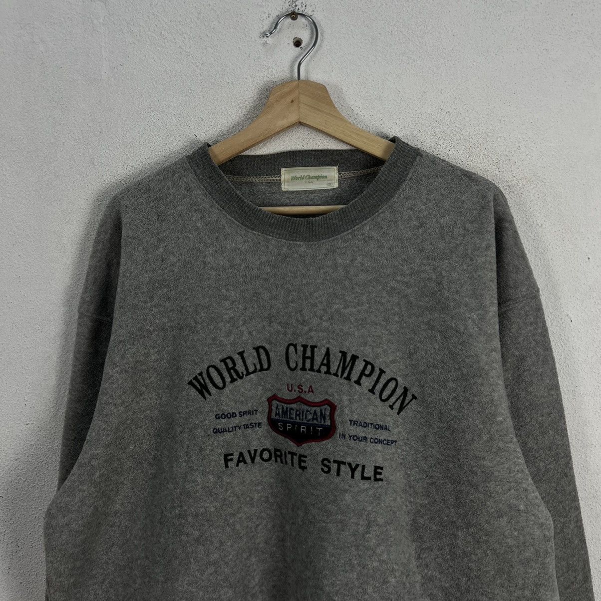Japanese Brand VINTAGE SWEATSHIRT WORLD CHAMPION USA BIG LOGO Size US L / EU 52-54 / 3 - 3 Thumbnail