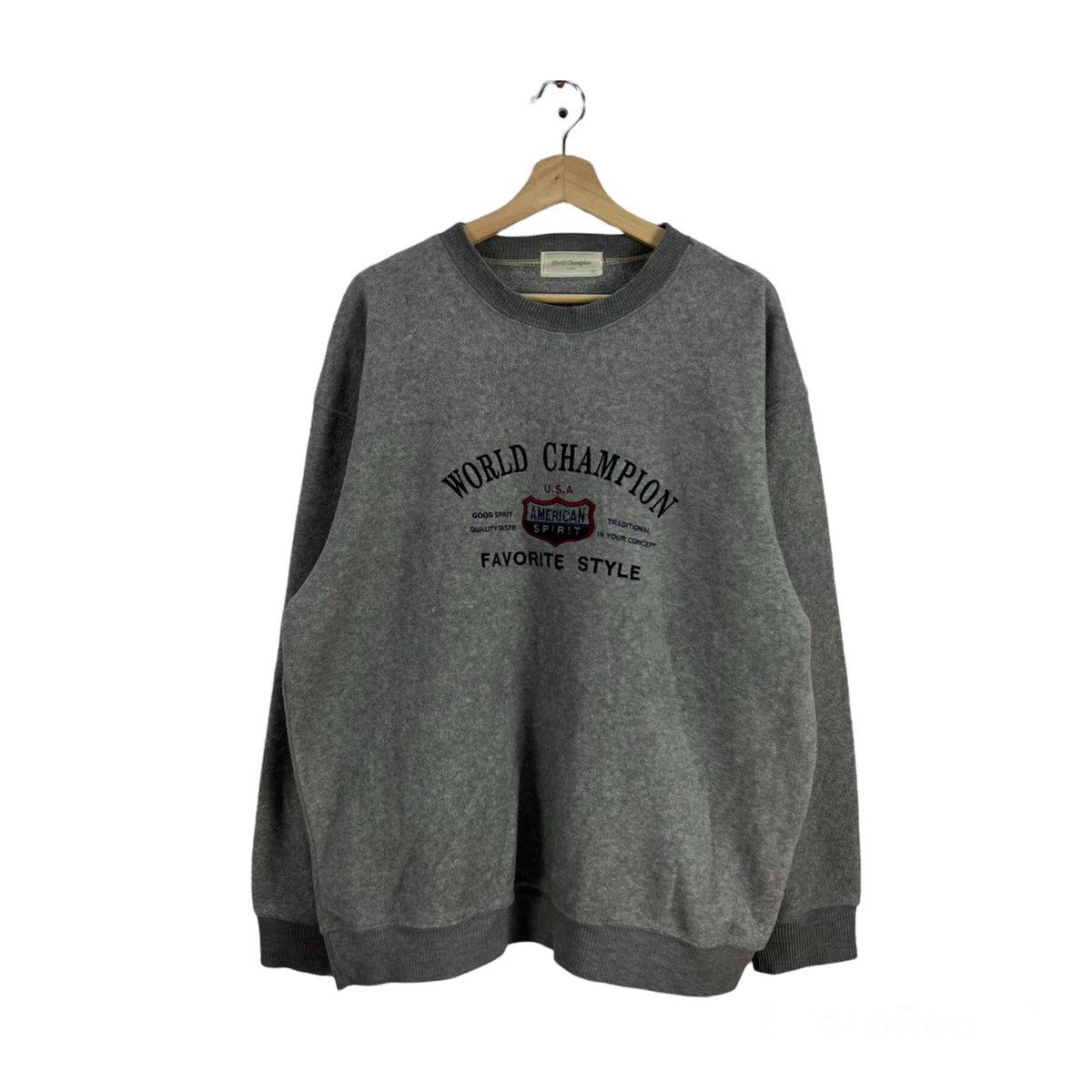 VINTAGE SWEATSHIRT WORLD CHAMPION USA BIG LOGO