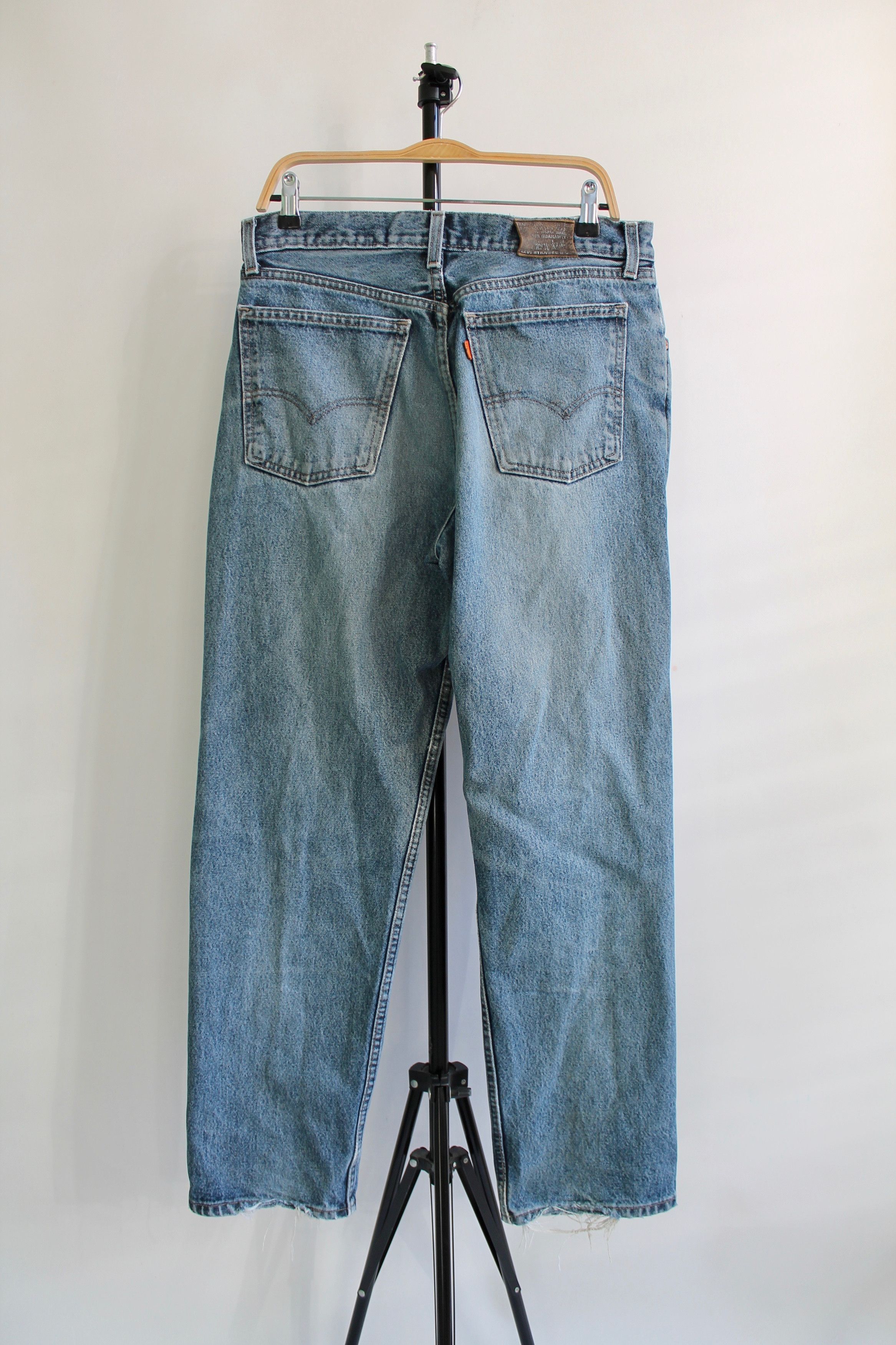 Levi's Vintage Clothing Levi's 618 Orange Tab Denim Pants made in UK 34 x 30 Size US 33 - 5 Thumbnail