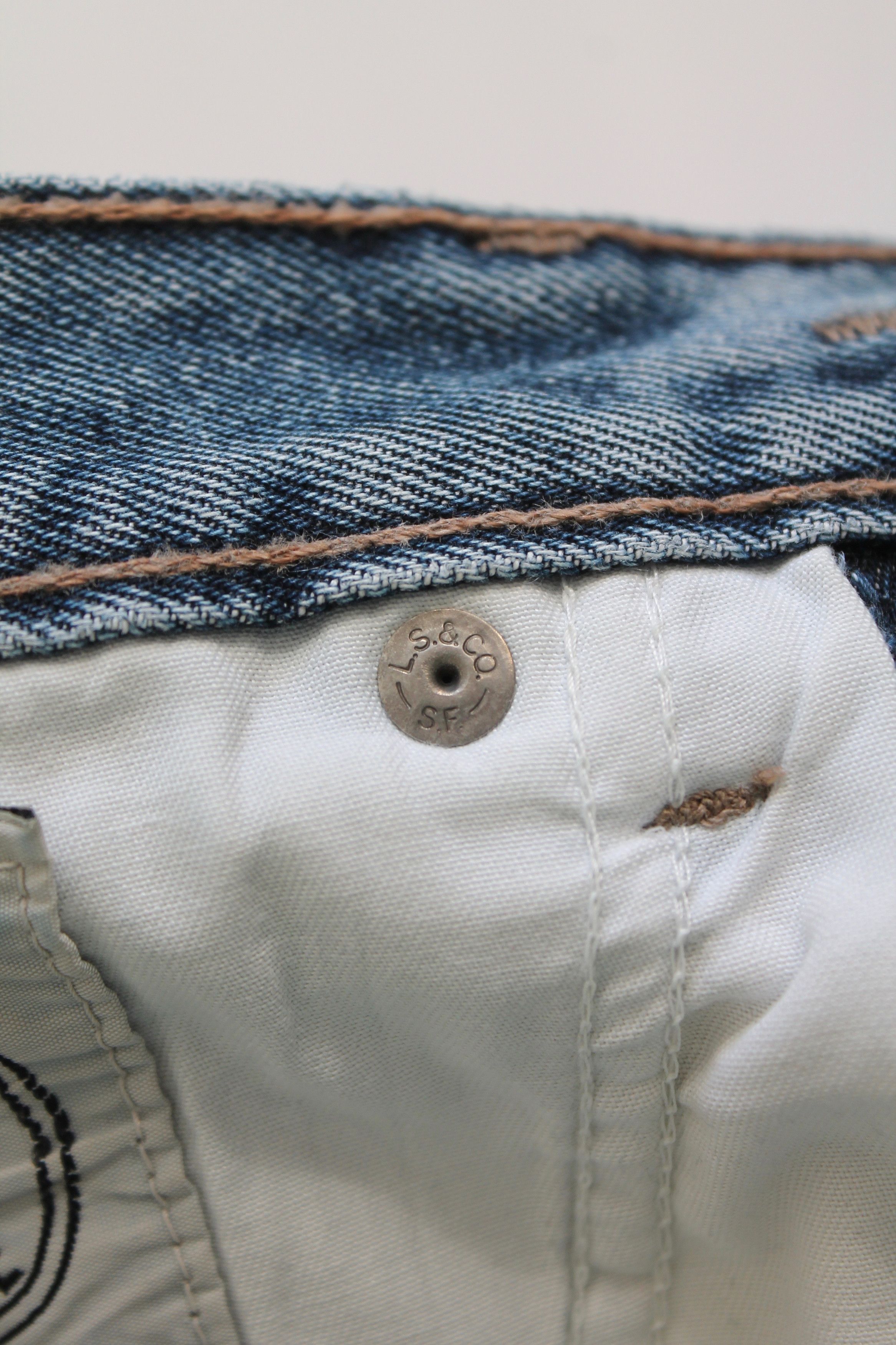 Levi's Vintage Clothing Levi's 618 Orange Tab Denim Pants made in UK 34 x 30 Size US 33 - 11 Thumbnail