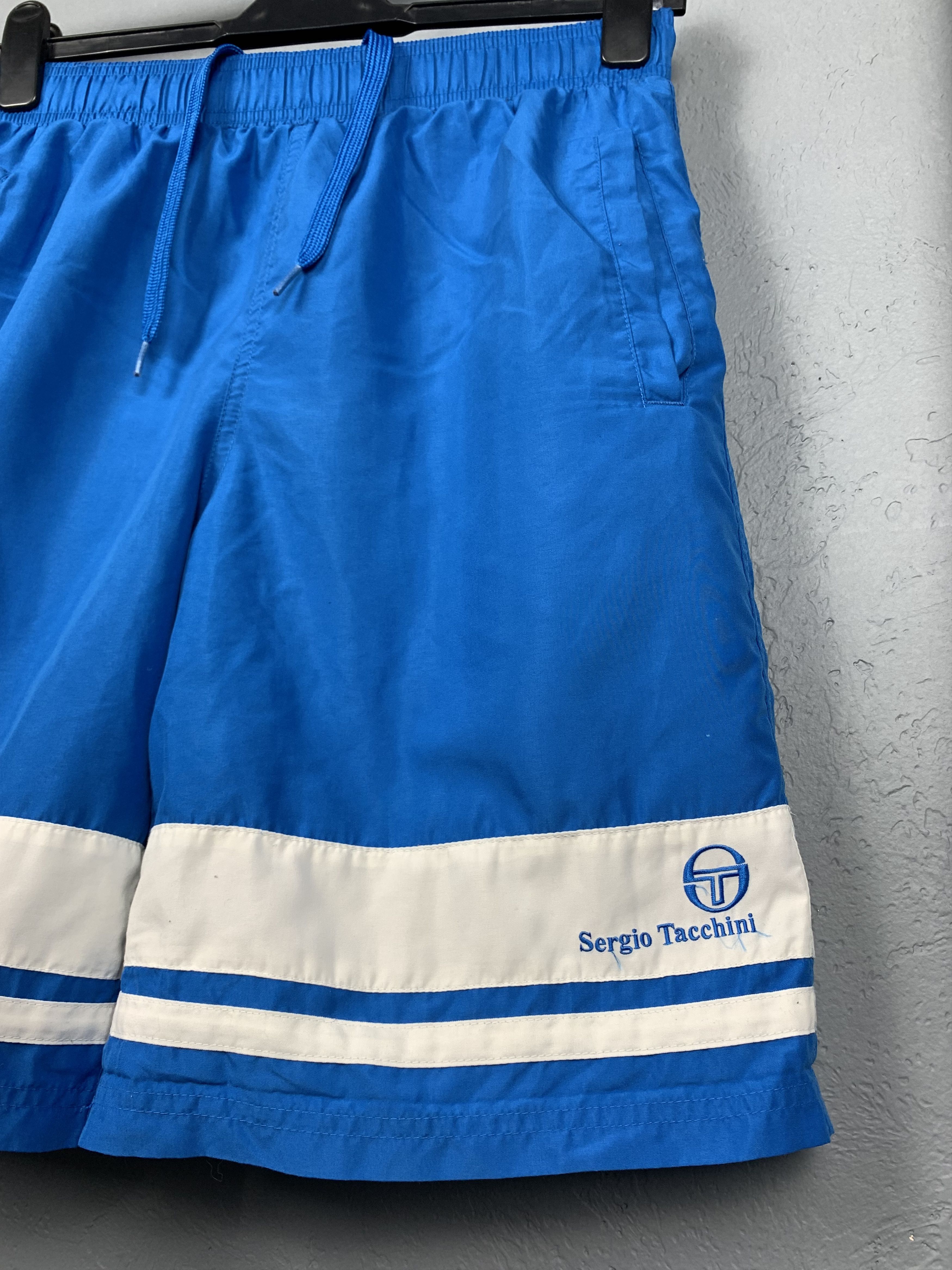 Sergio Tacchini × Vintage Sergio Tacchini Nylon Shorts Vintage Y2K Size US 32 / EU 48 - 2 Thumbnail
