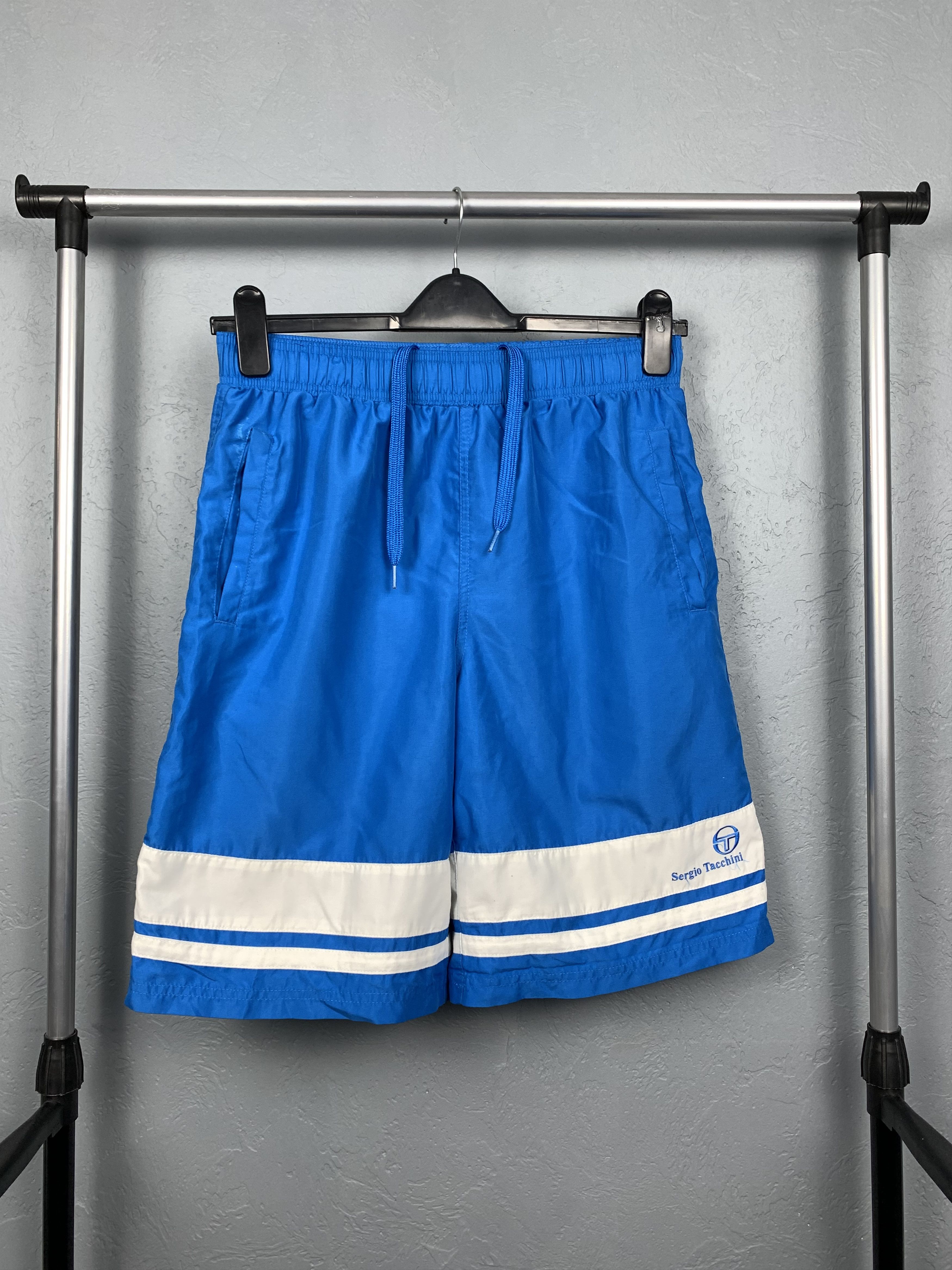 Sergio Tacchini × Vintage Sergio Tacchini Nylon Shorts Vintage Y2K Size US 32 / EU 48 - 1 Thumbnail
