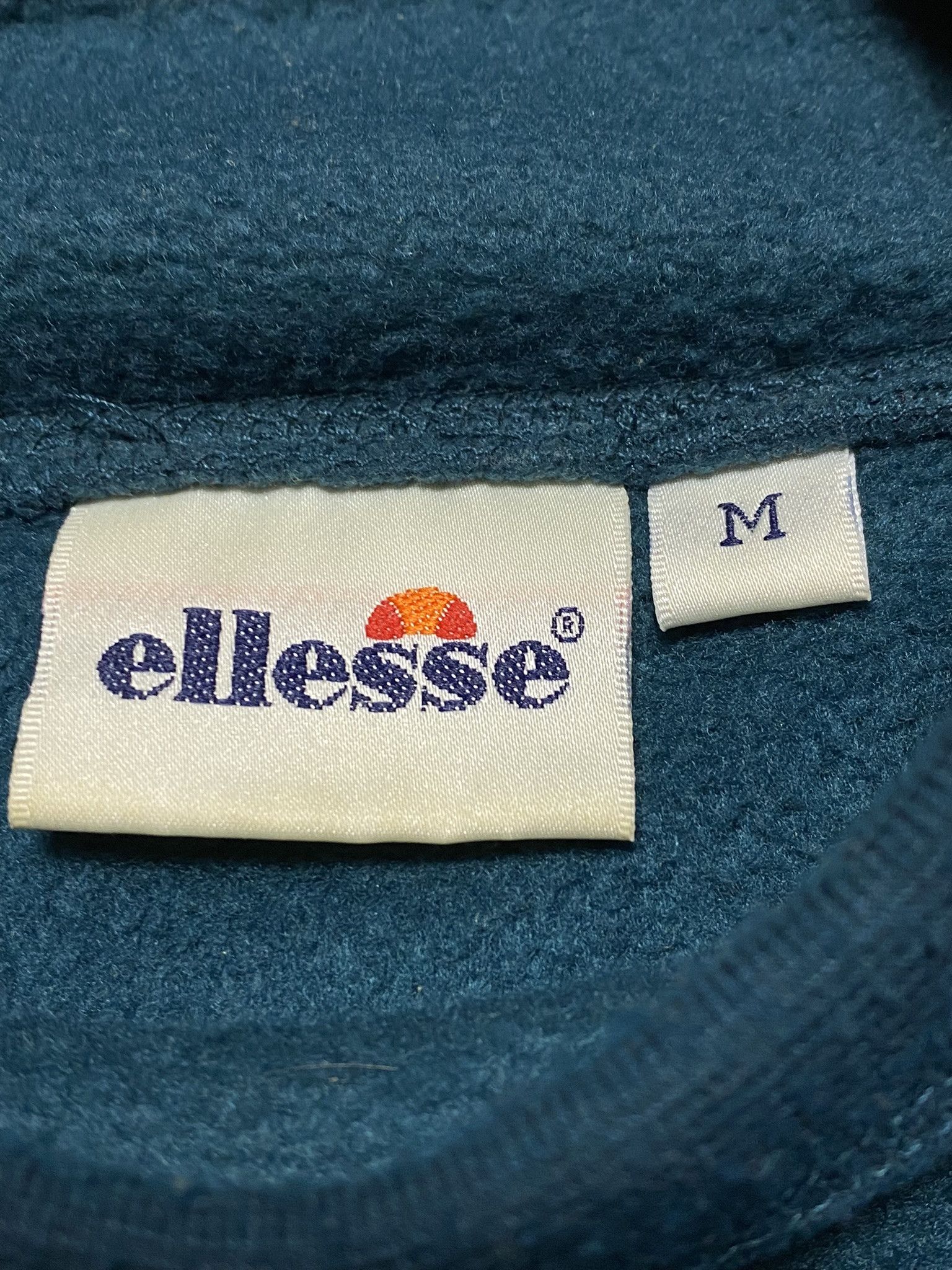 Ellesse × Vintage 90s ELLESSE vintage fleece green turquoise spellout big logo Size US M / EU 48-50 / 2 - 3 Thumbnail