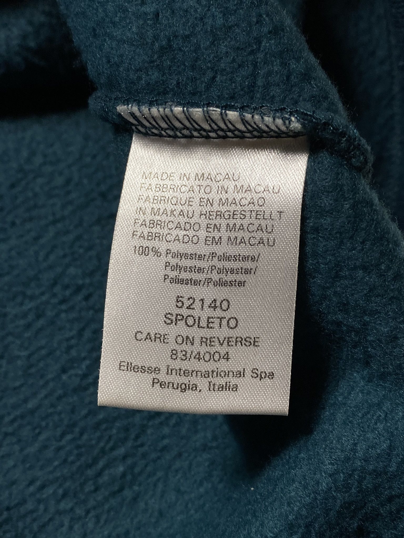 Ellesse × Vintage 90s ELLESSE vintage fleece green turquoise spellout big logo Size US M / EU 48-50 / 2 - 5 Thumbnail