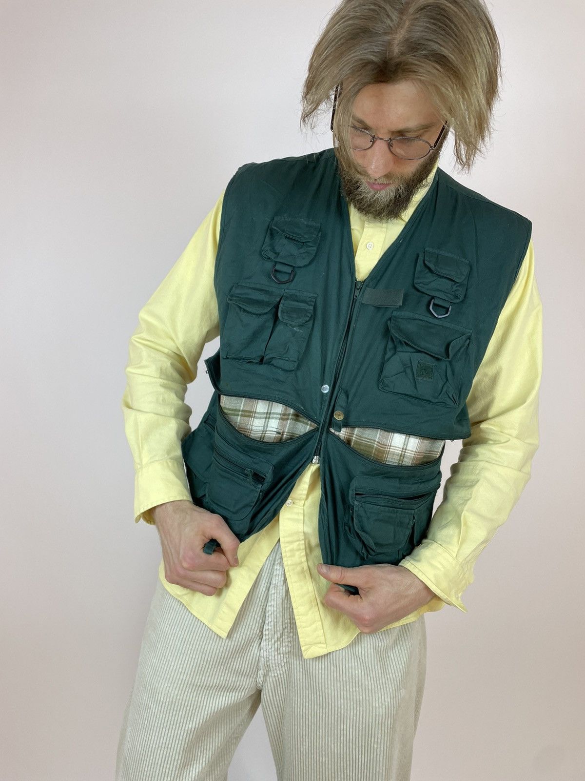 Vintage RIO BRAVO Vintage Cropped Vest Multi-pocket Mens size XL Size US XL / EU 56 / 4 - 5 Thumbnail