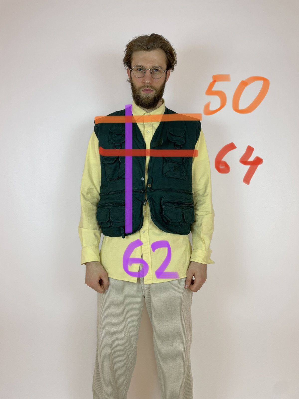 Vintage RIO BRAVO Vintage Cropped Vest Multi-pocket Mens size XL Size US XL / EU 56 / 4 - 19 Thumbnail