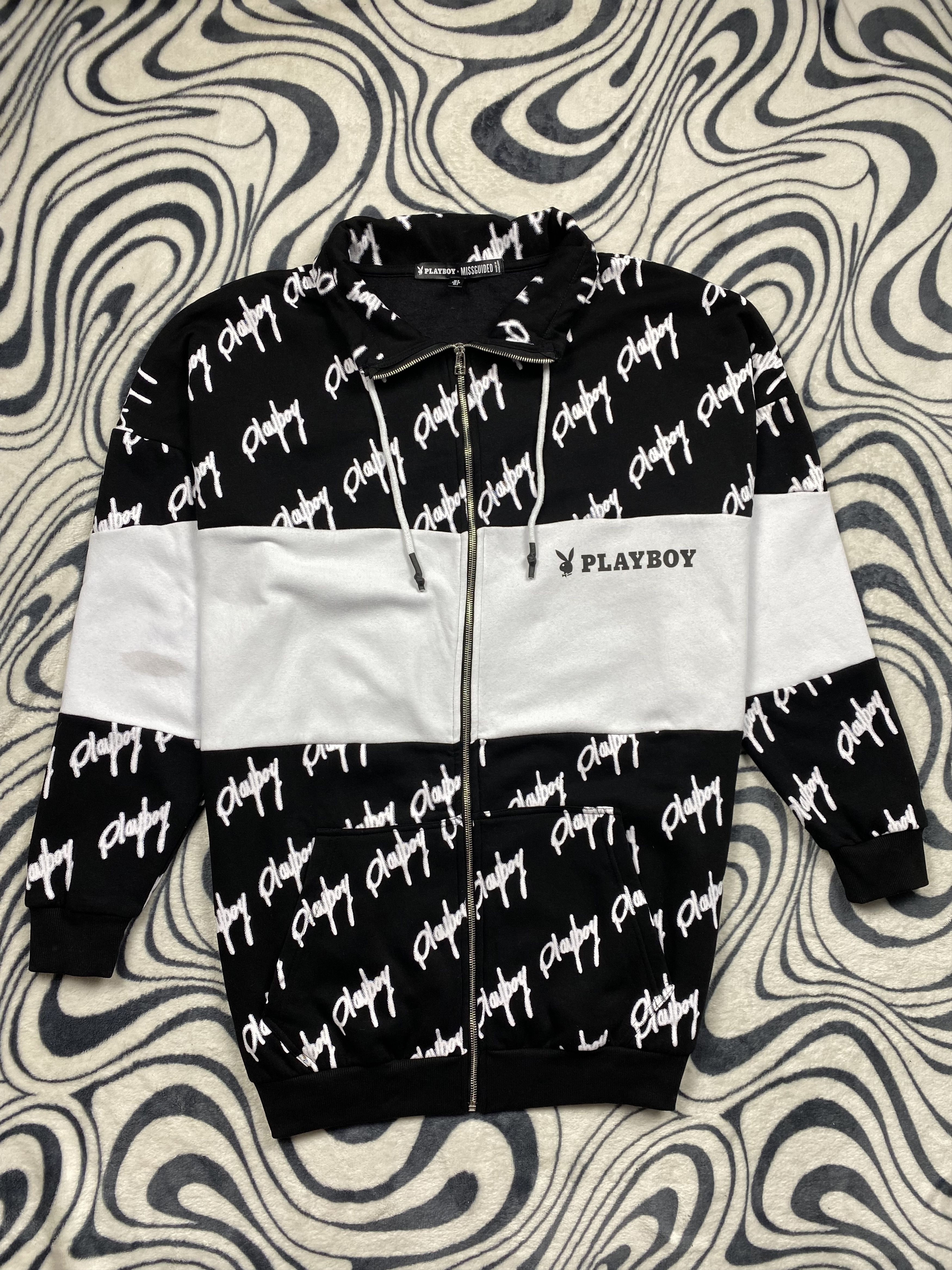 Playboy Playboy x Missguided Oversized Zip Sweatshirt Hoodie Size US L / EU 52-54 / 3 - 1 Thumbnail
