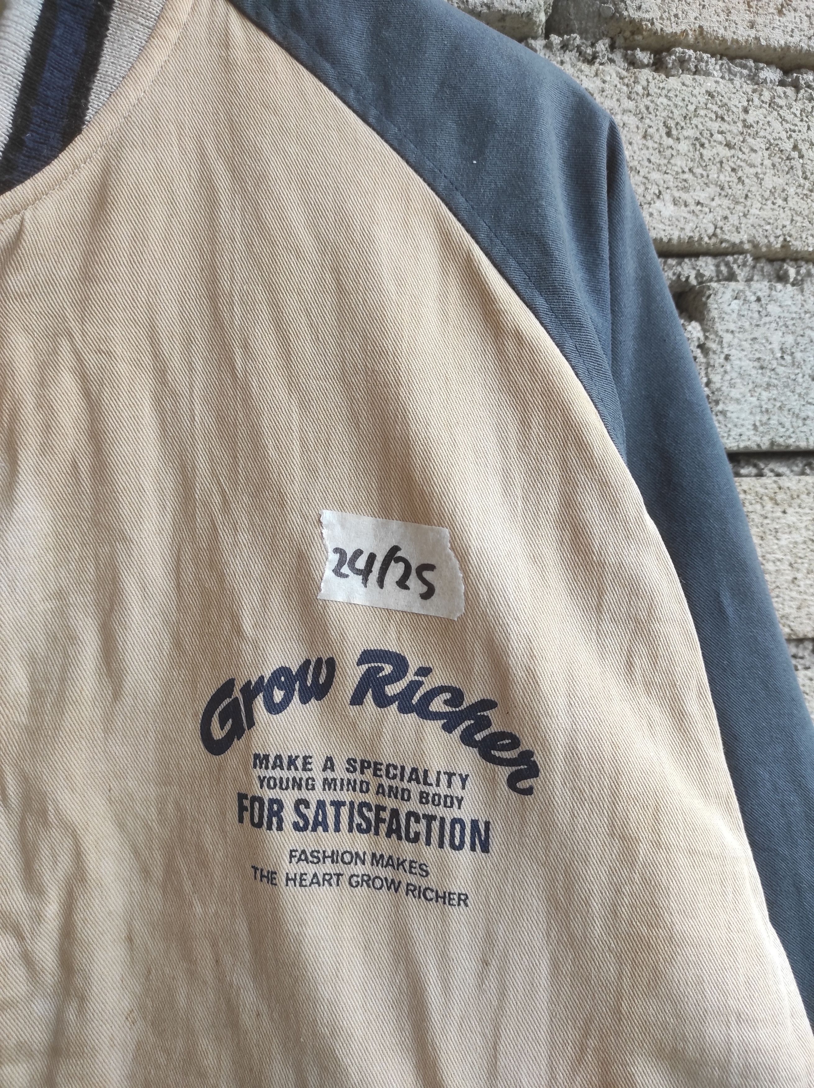 Japanese Brand × Vintage off road grow richer vintage varsity jacket sun faded Size US M / EU 48-50 / 2 - 4 Thumbnail