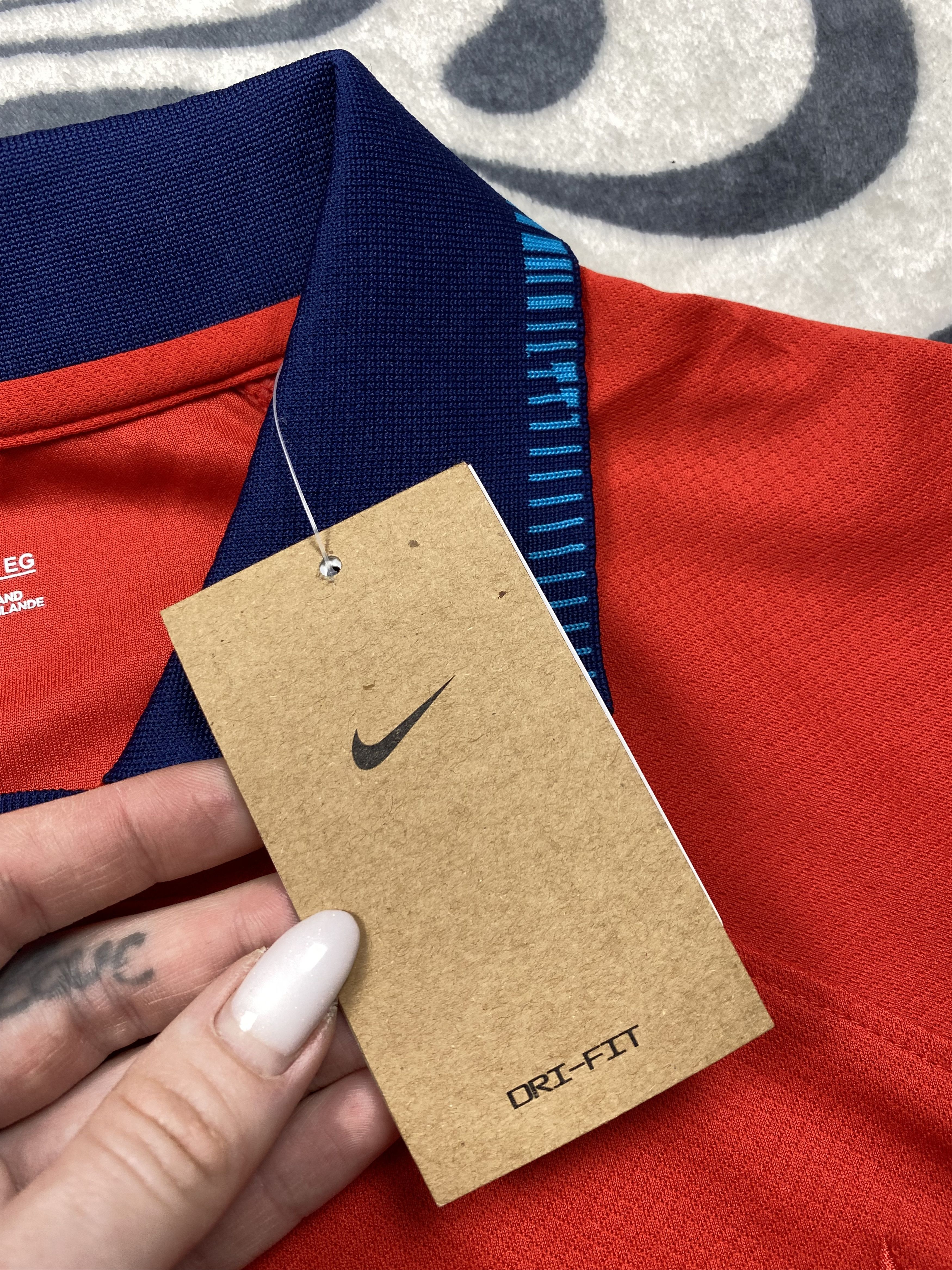 Nike × Vintage NEW Nike England Vintage Jersey T-Shirt Tee Polo Dri Fit Size US XL / EU 56 / 4 - 7 Thumbnail