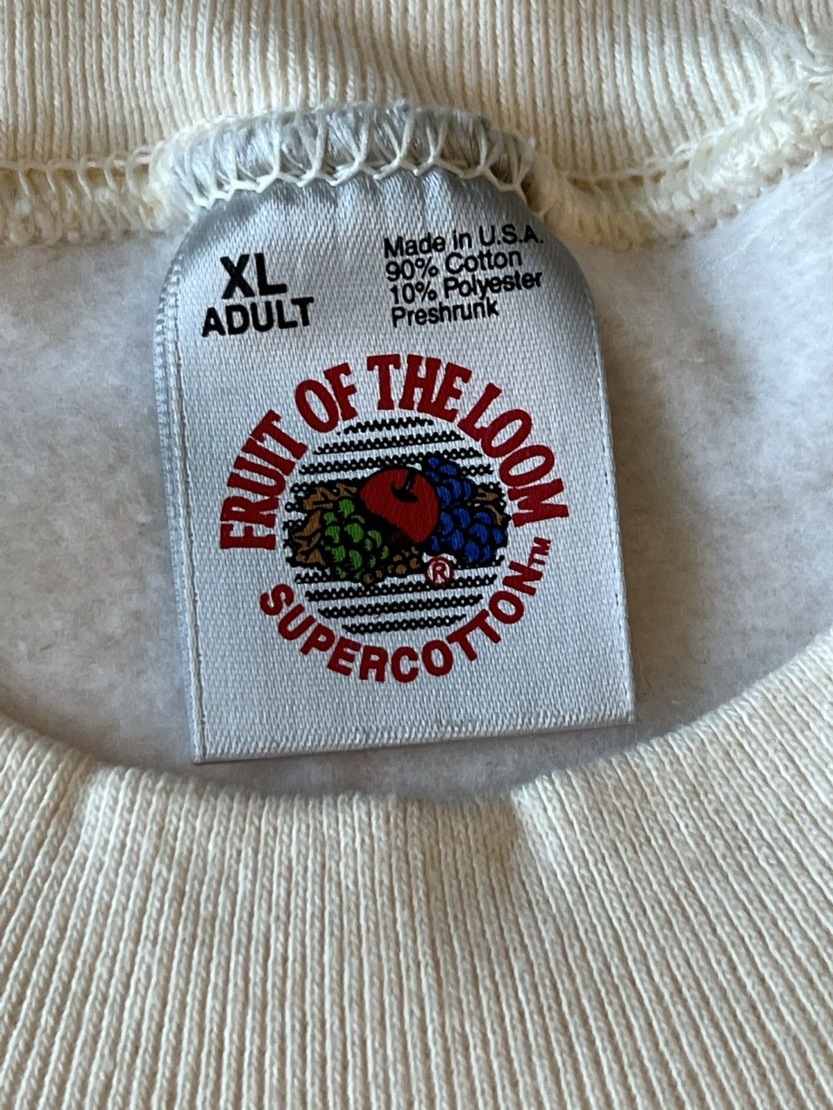 Fruit Of The Loom × Vintage Vintage 90s Fruit Of The Loom Blank Crew Sweatshirt NOS 🇺🇸 Size US XL / EU 56 / 4 - 6 Thumbnail
