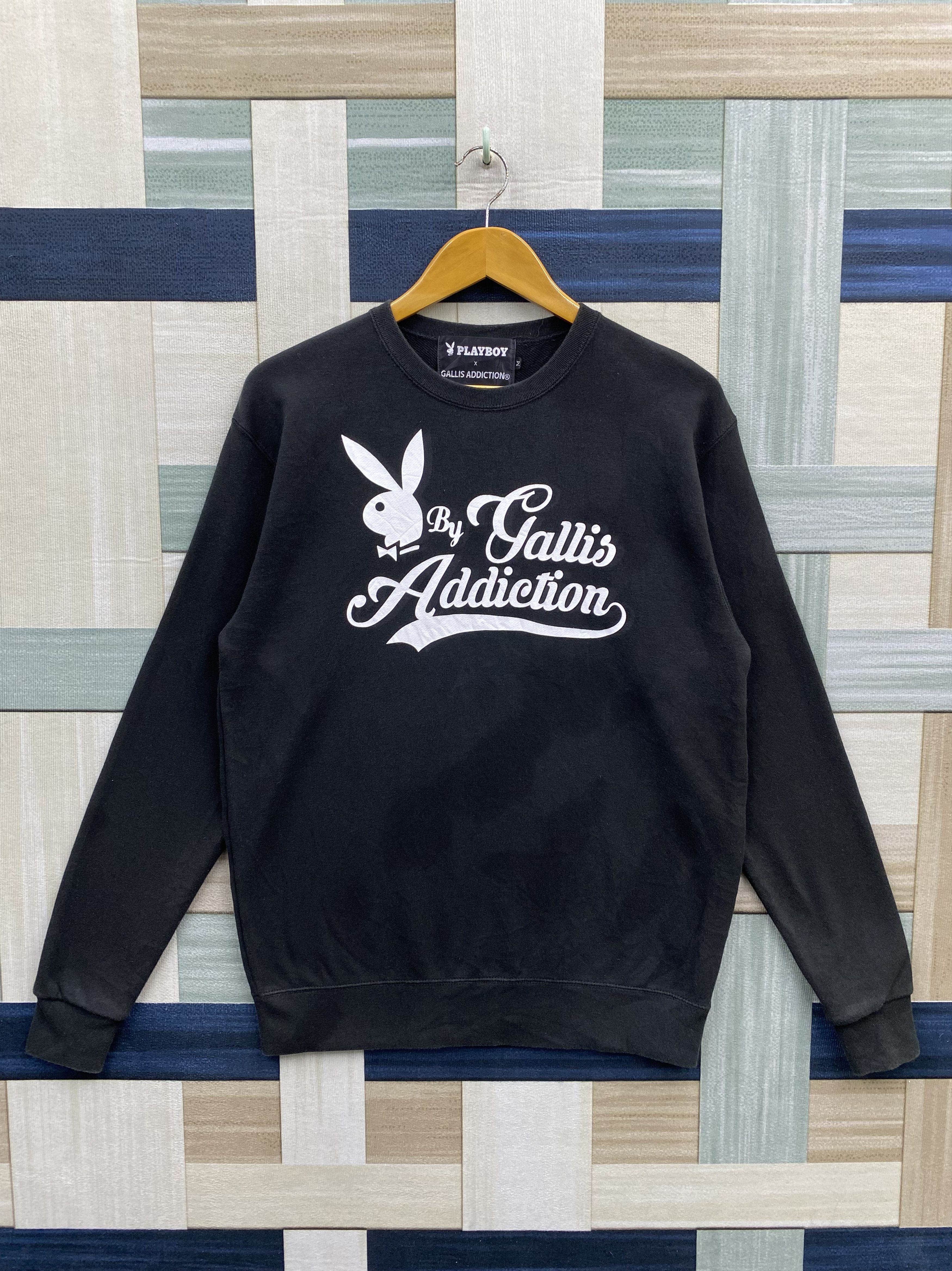 image of Playboy X Gallis Addiction Sweatshirt in Black, Men's (Size Medium)