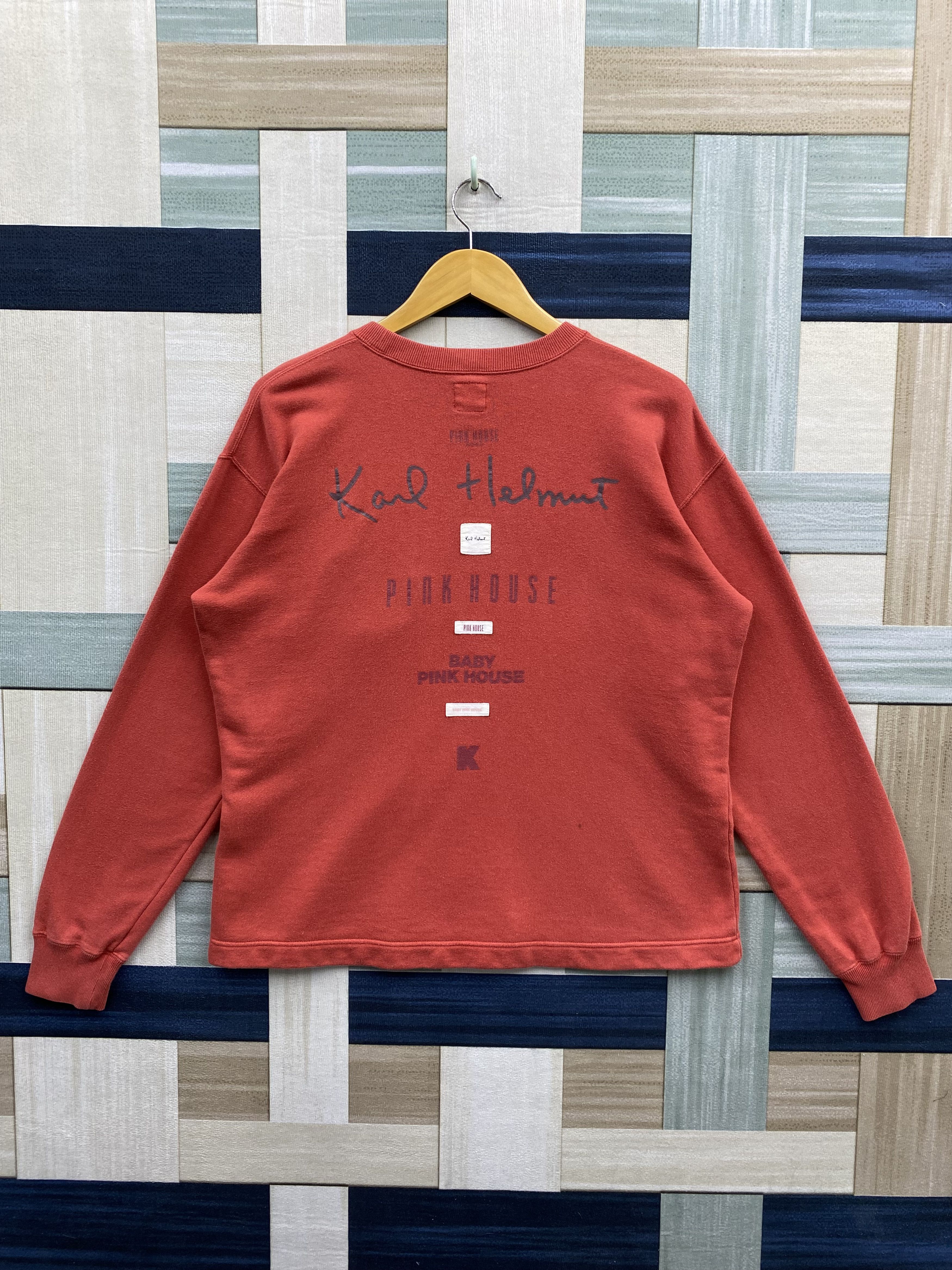Japanese Brand Vintage 90s Karl Helmut by Pink House Nice Design Sweatshirt Size US M / EU 48-50 / 2 - 6 Thumbnail