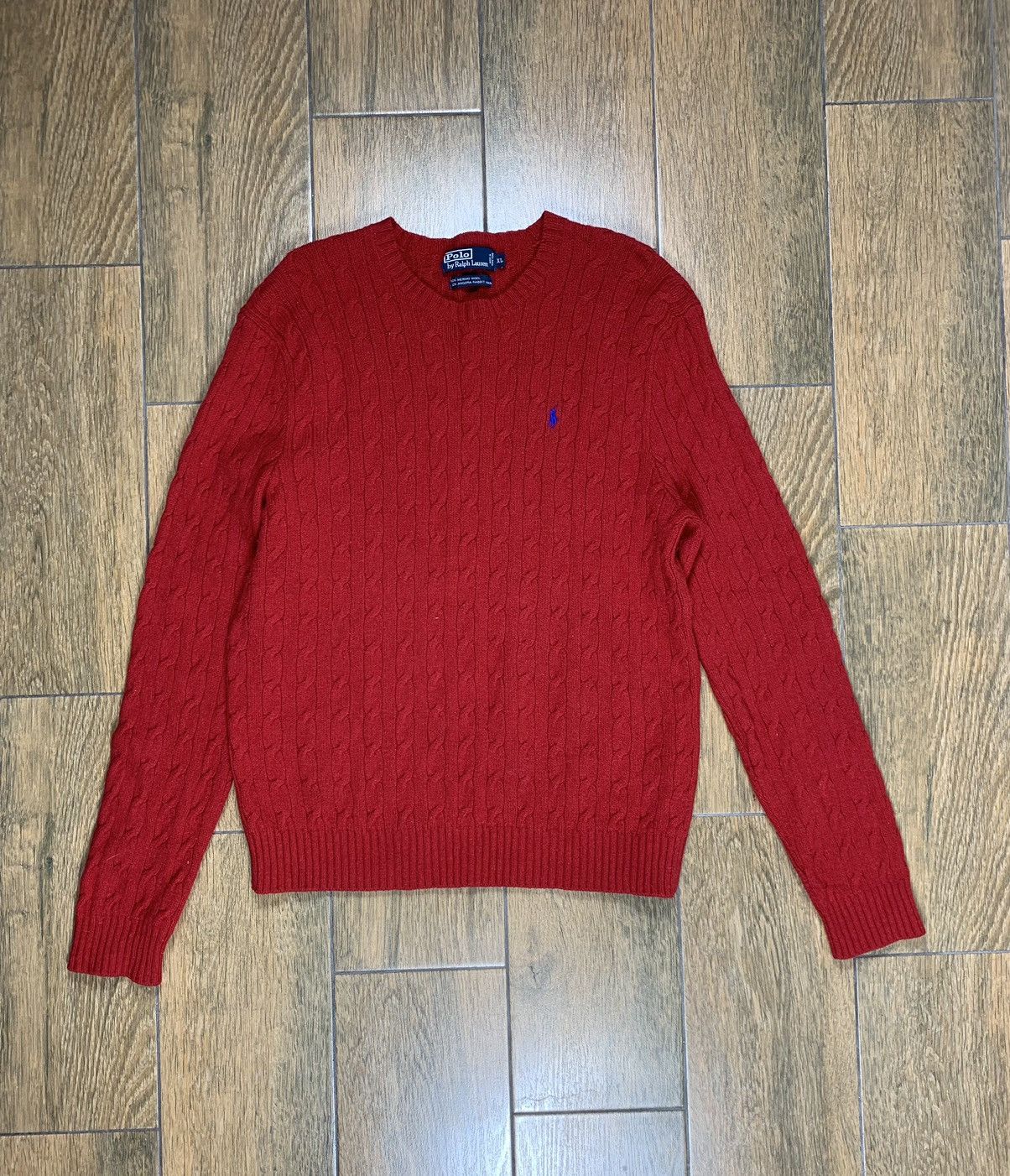 Polo Ralph Lauren vintage merino wool angora red sweater