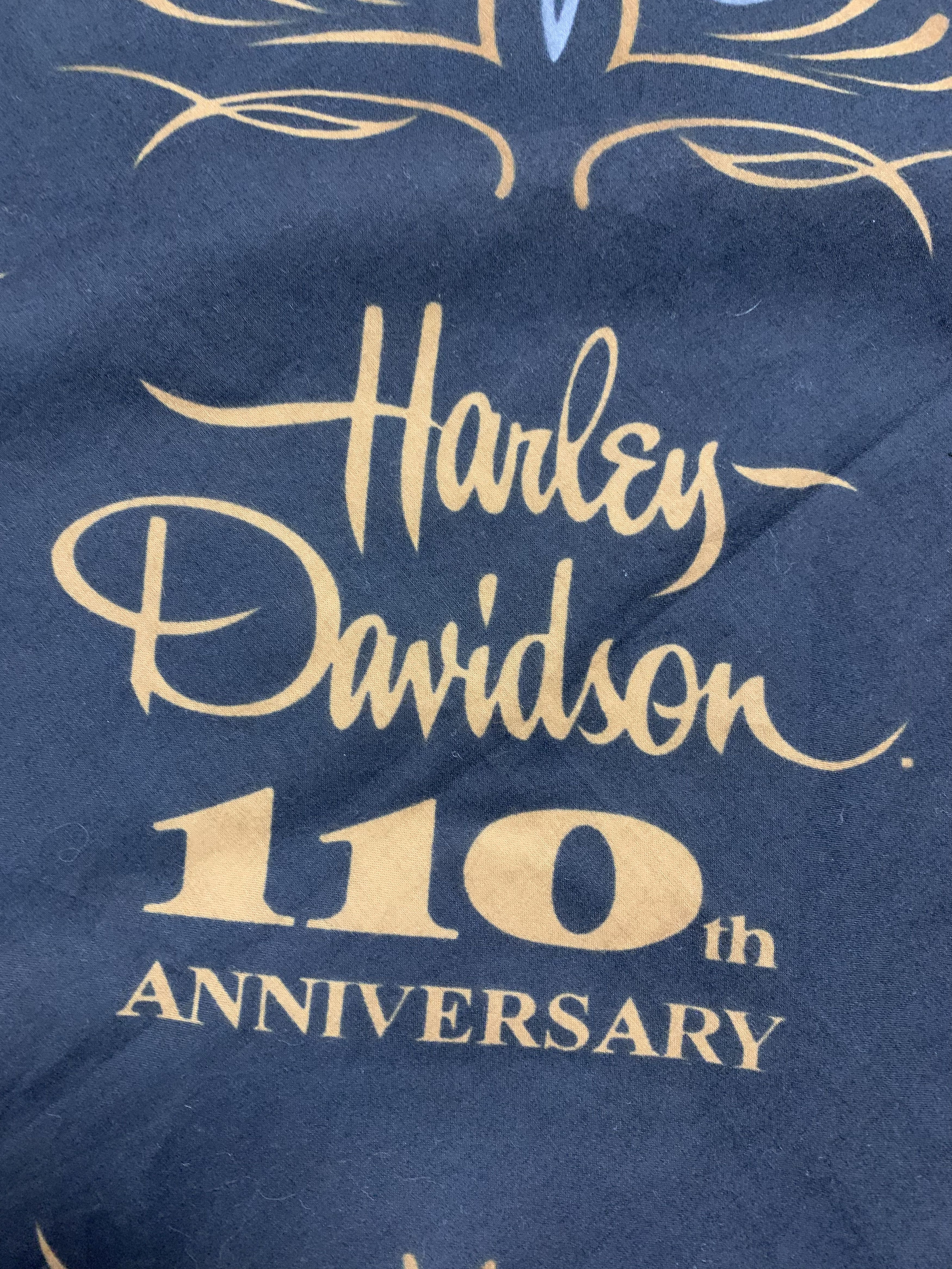 Vintage Harley Davidson bandana 110 university Size ONE SIZE - 8 Thumbnail