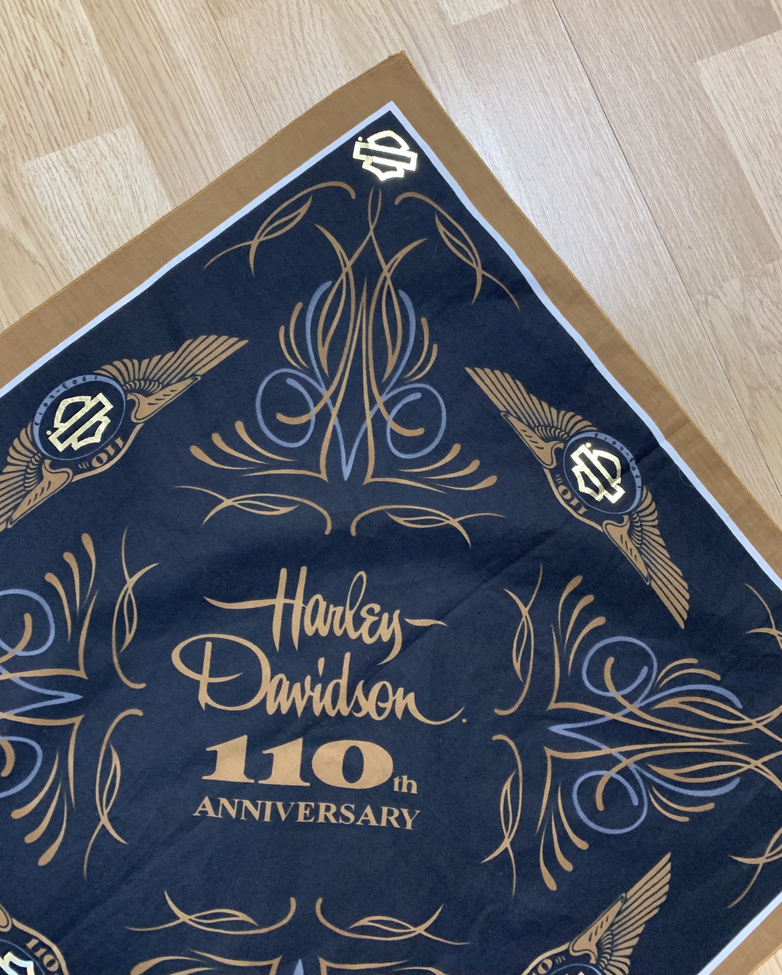 Vintage Harley Davidson bandana 110 university Size ONE SIZE - 4 Thumbnail