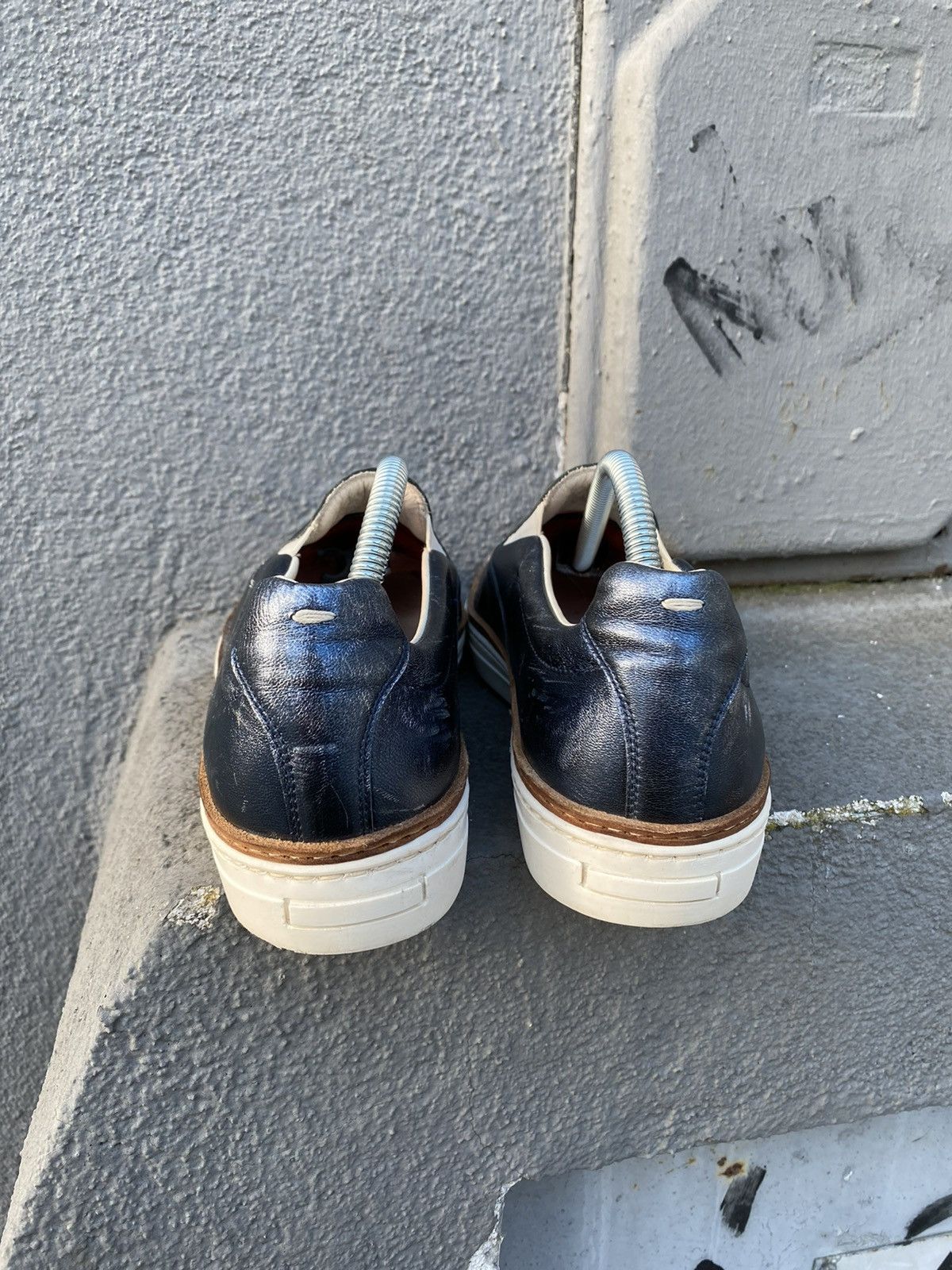 Maison Margiela MAISON MARGIELA MAISON MARGIELA BLUE SILVER SLIP-ON SNEAKE Size US 7.5 / EU 40-41 - 4 Thumbnail