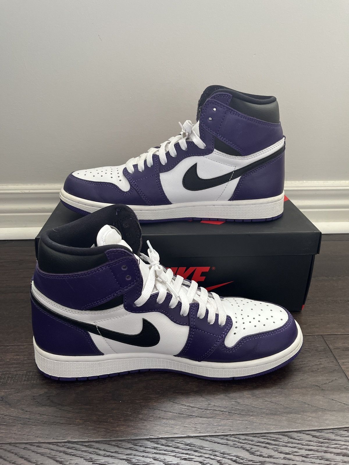 Jordan Brand × Nike Air Jordan 1 High Court Purple 2.0 Size US 9 / EU 42 - 5 Thumbnail