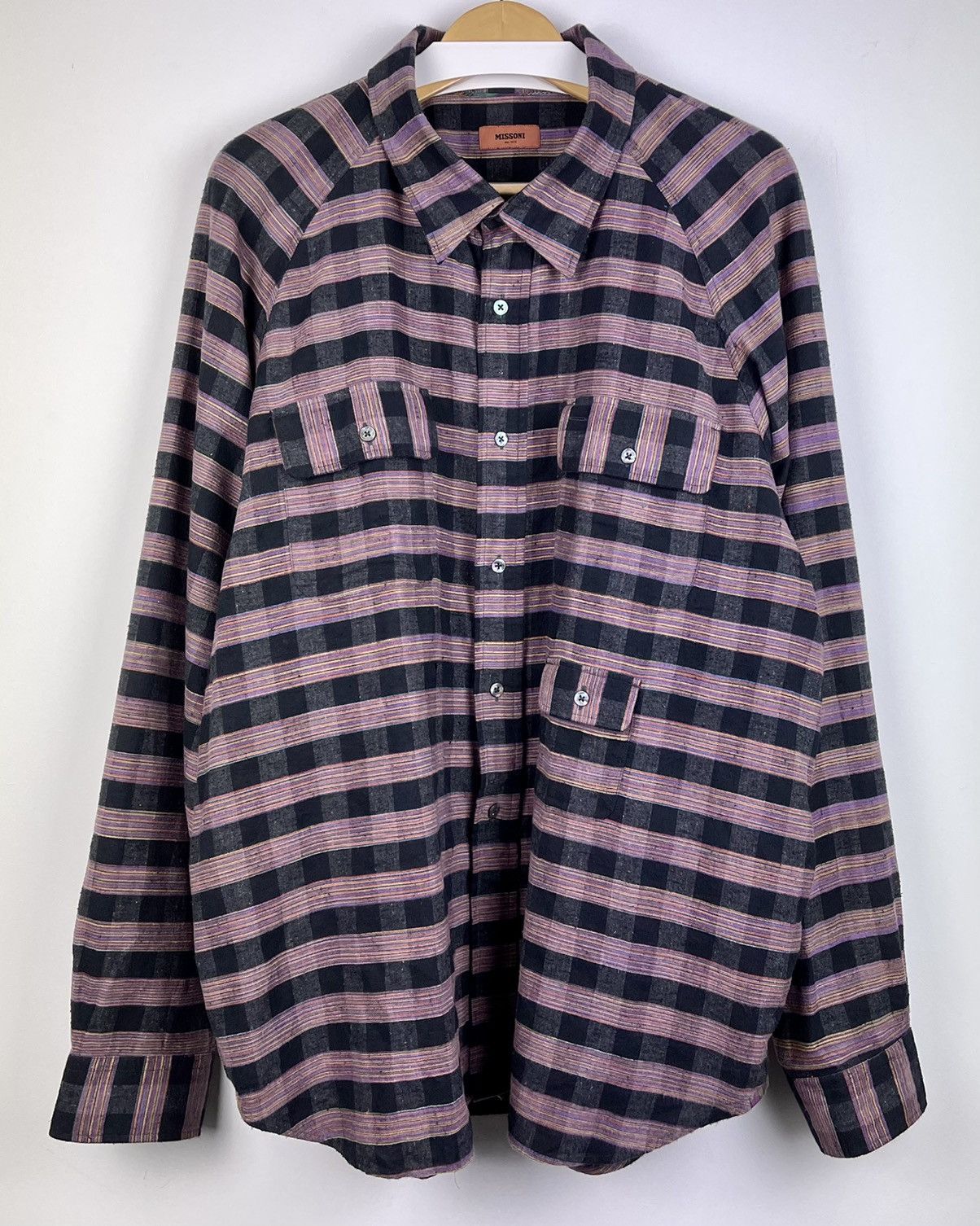 Missoni Missoni Pattern Shirt Size US XL / EU 56 / 4 - 1 Thumbnail