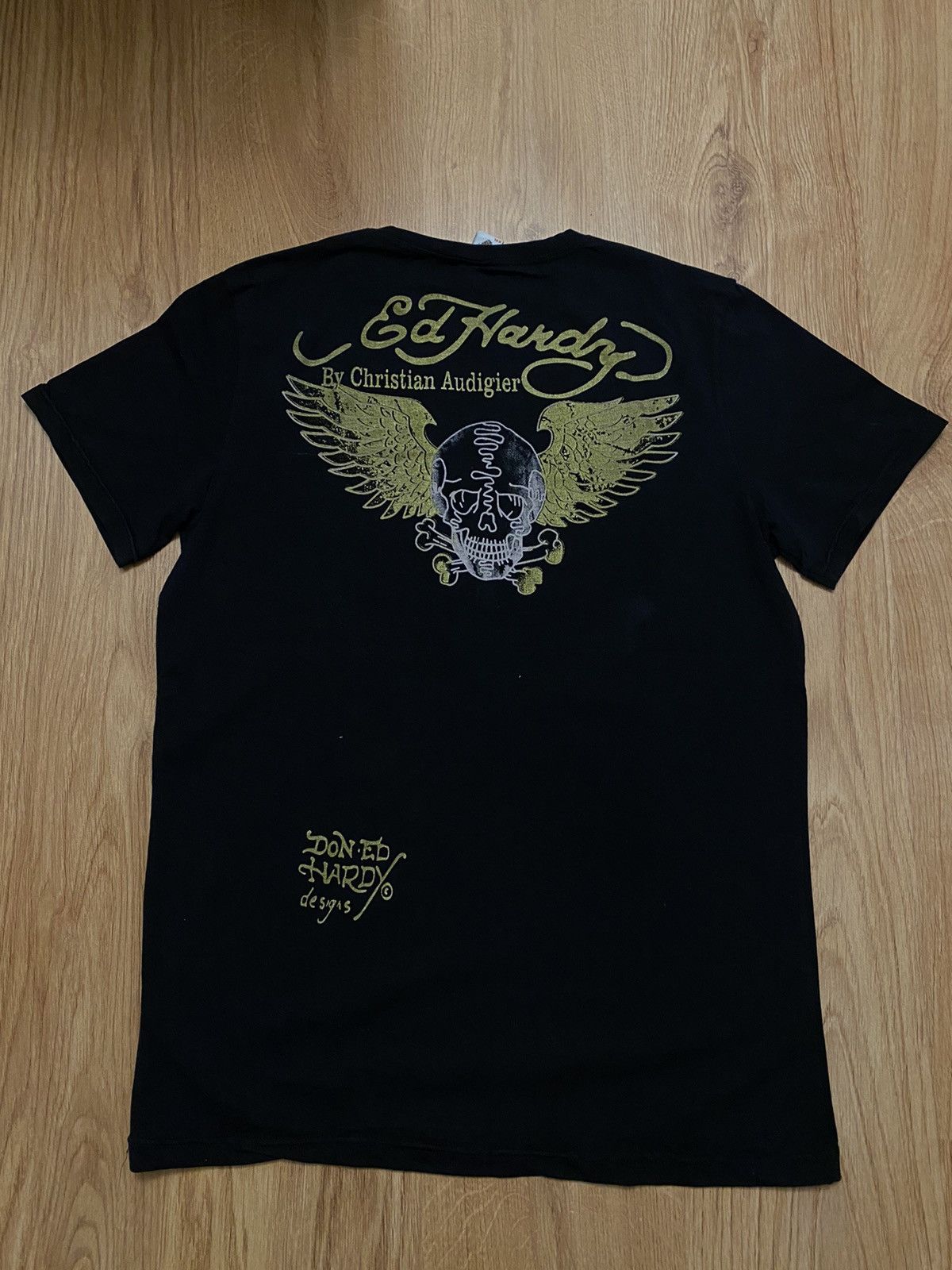 Christian Audigier Ed Hardy pistols t-shirt sequins drip y2k Size US L / EU 52-54 / 3 - 2 Thumbnail