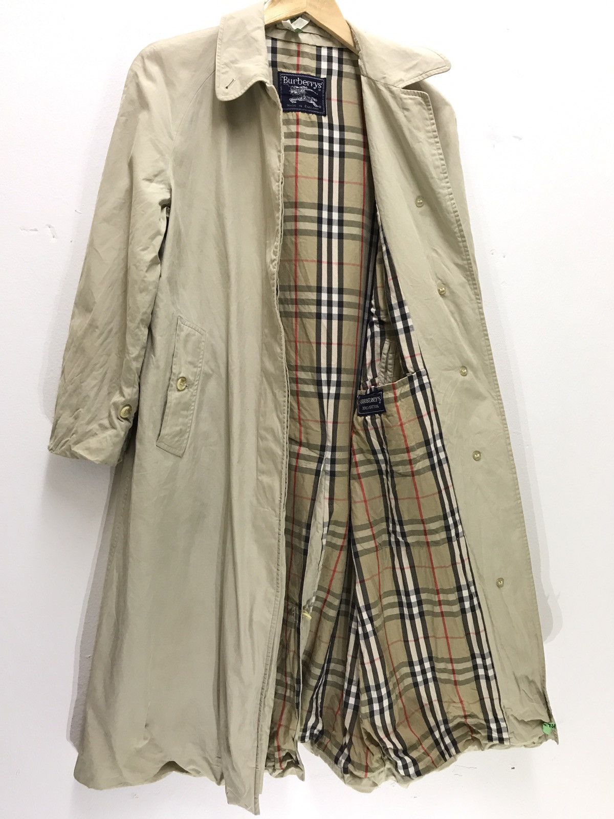 Burberry Made in England Burberrys Trench Coat Nova Check Lining 6🟩3 Size US M / EU 48-50 / 2 - 2 Thumbnail