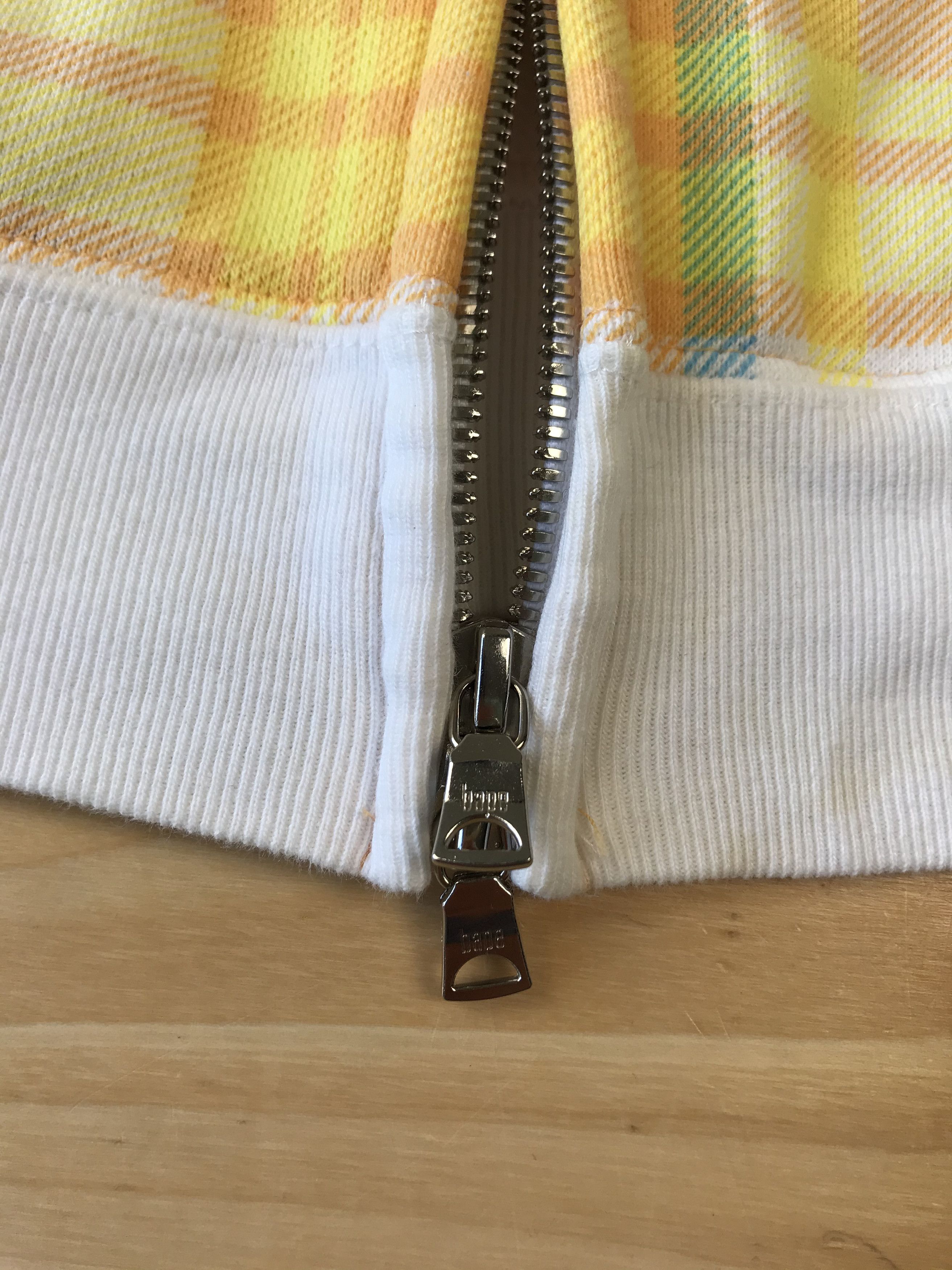 Bape Bape Yellow Check Pattern Fullzip Size US S / EU 44-46 / 1 - 3 Thumbnail