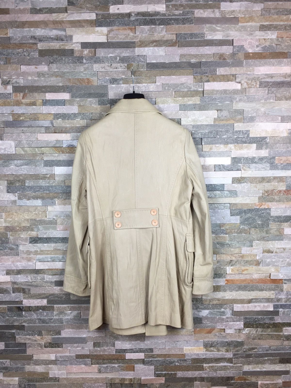Balmain Balmain Leather Coat Jacket beige Size US S / EU 44-46 / 1 - 2 Thumbnail