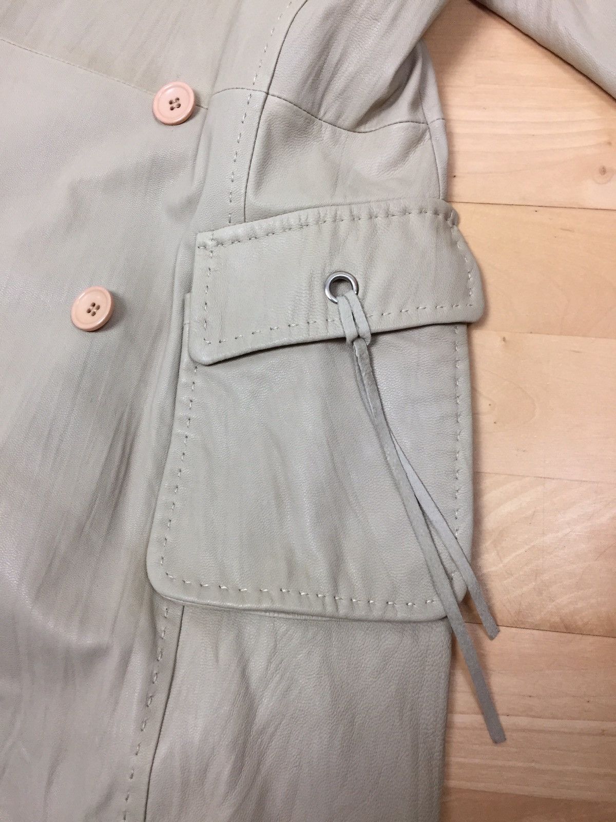 Balmain Balmain Leather Coat Jacket beige Size US S / EU 44-46 / 1 - 4 Thumbnail