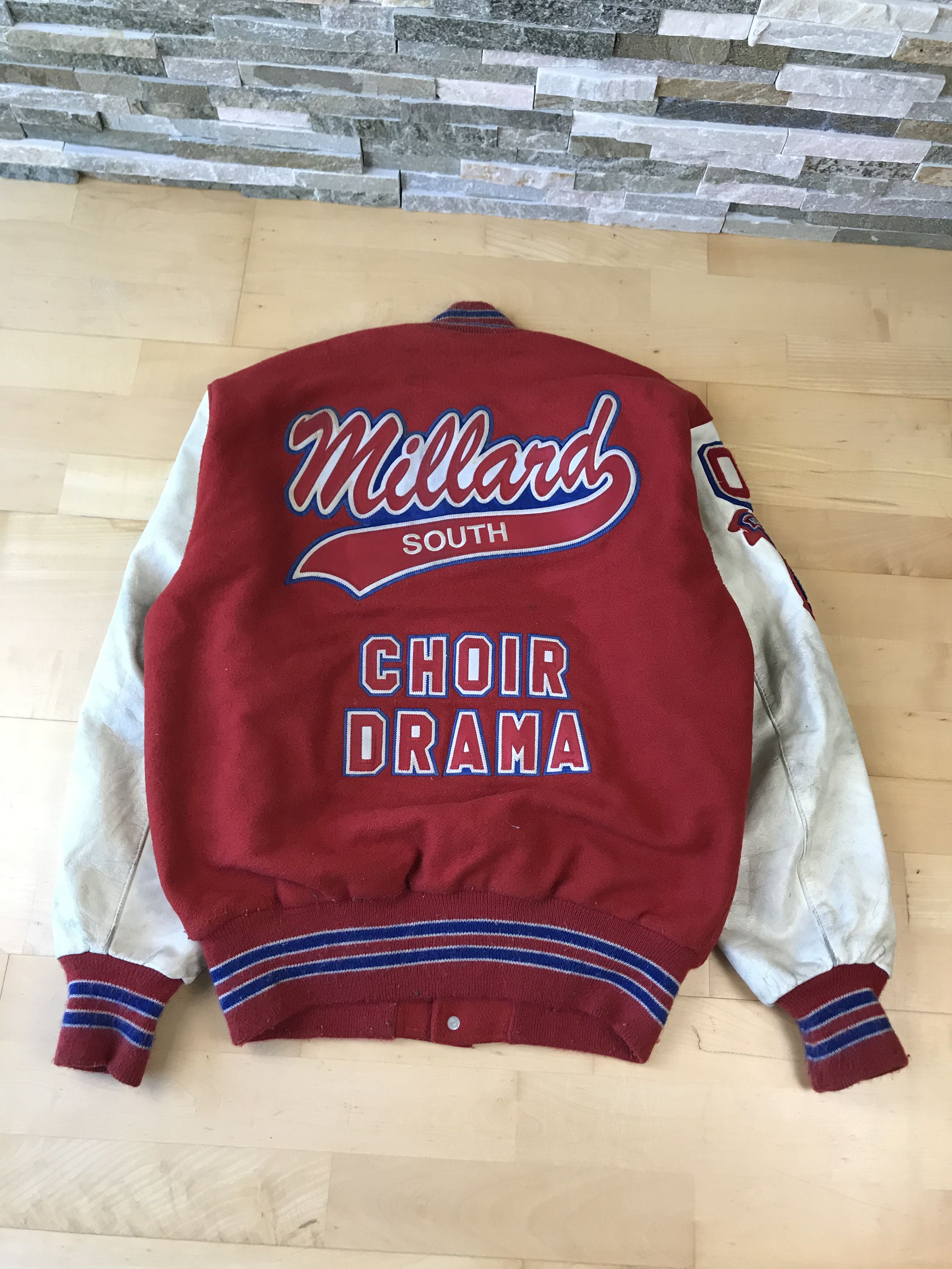 Delta Delong Vintage 90s Wool Varisity Jacke Size US L / EU 52-54 / 3 - 5 Thumbnail
