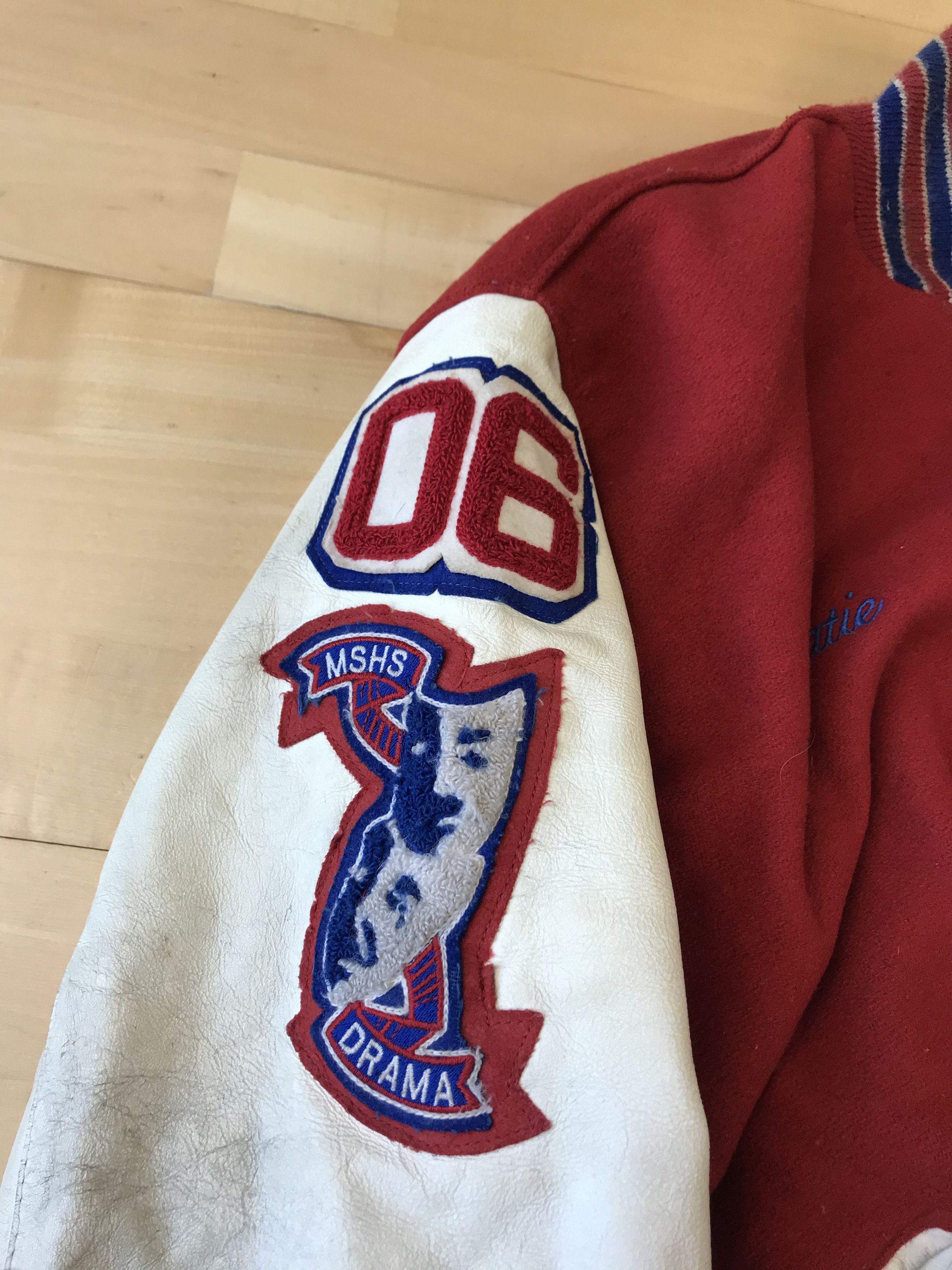 Delta Delong Vintage 90s Wool Varisity Jacke Size US L / EU 52-54 / 3 - 2 Thumbnail