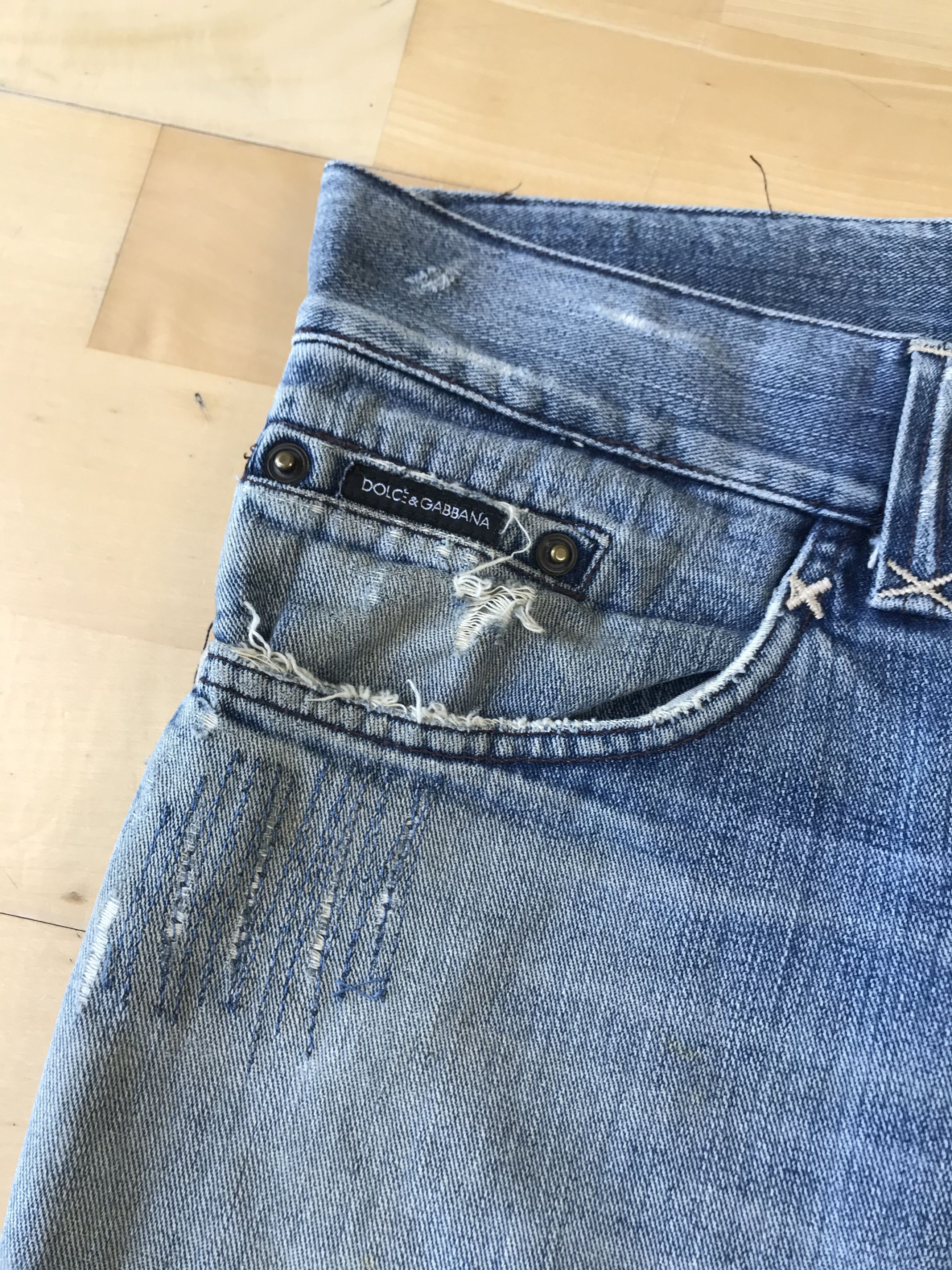 Dolce & Gabbana Dolce & Gabbana Damage Repaired Denim Size US 32 / EU 48 - 3 Thumbnail