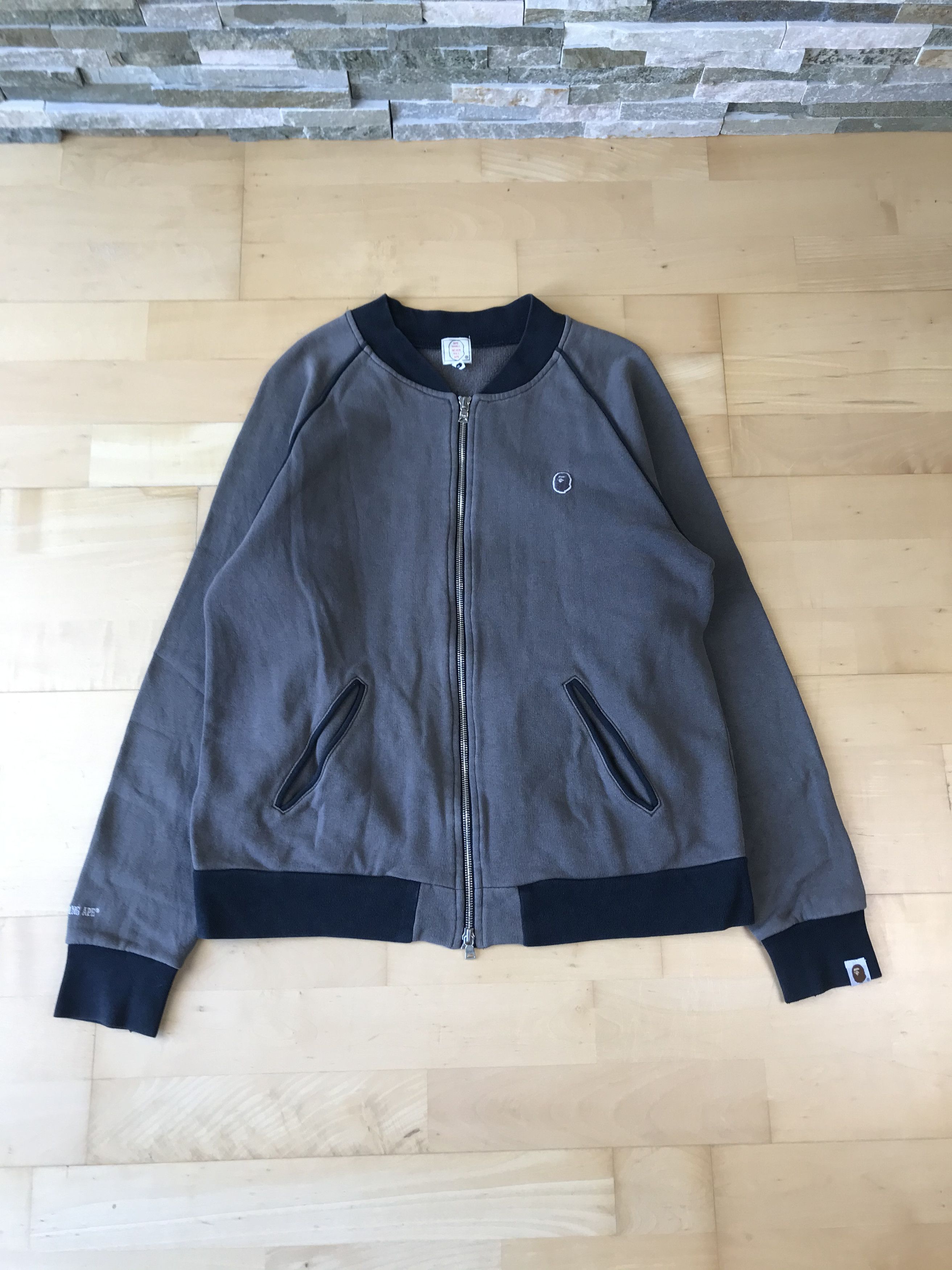Bape Bape Ape Logo Cotton Vartsity Jacket Size US S / EU 44-46 / 1 - 1 Thumbnail