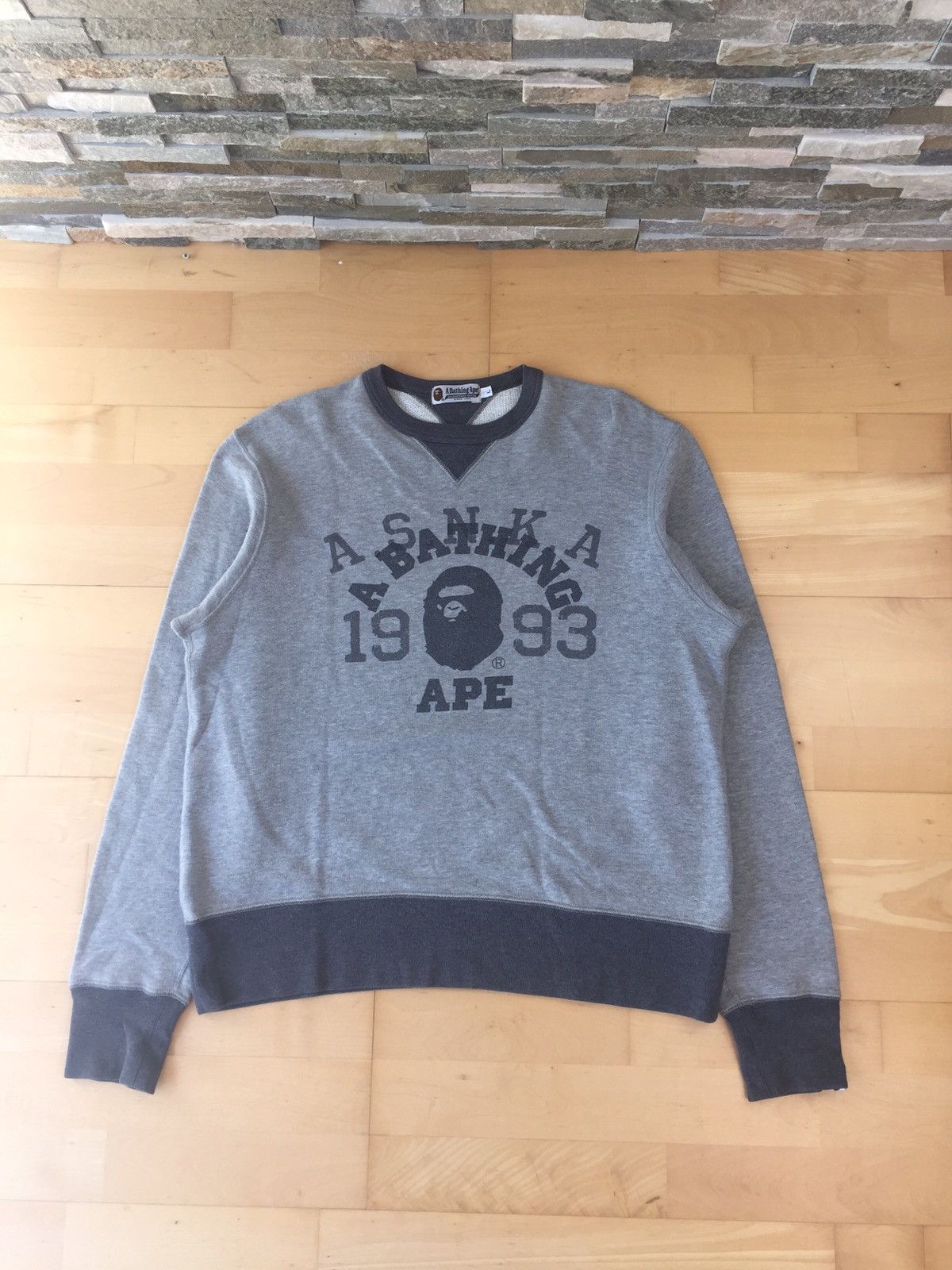 Bape Bape Logo ASNKA Print Sweater Size US L / EU 52-54 / 3 - 1 Thumbnail