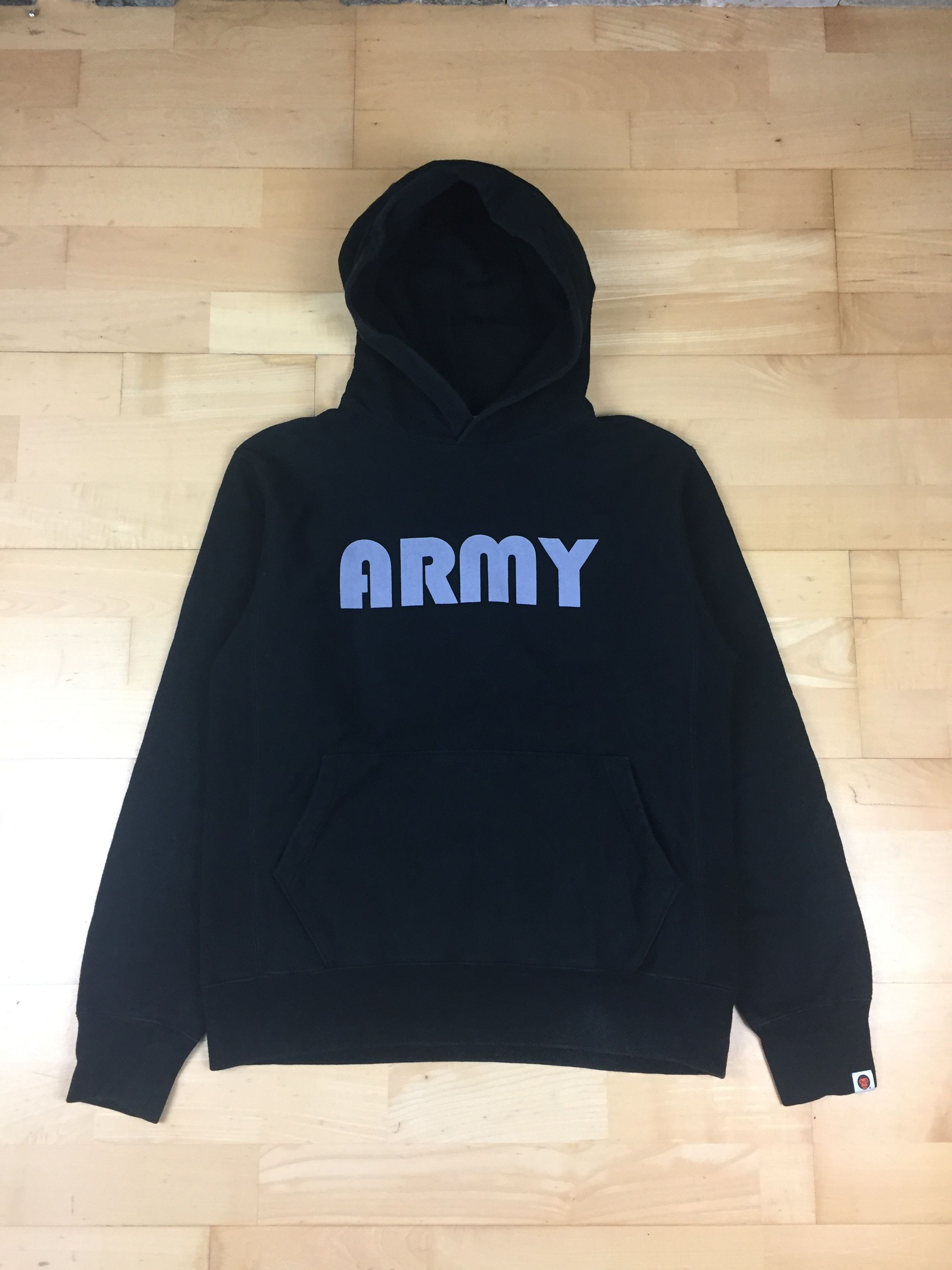 image of Band Tees Bape Army Print Hoodie in Black, Men's (Size Small)