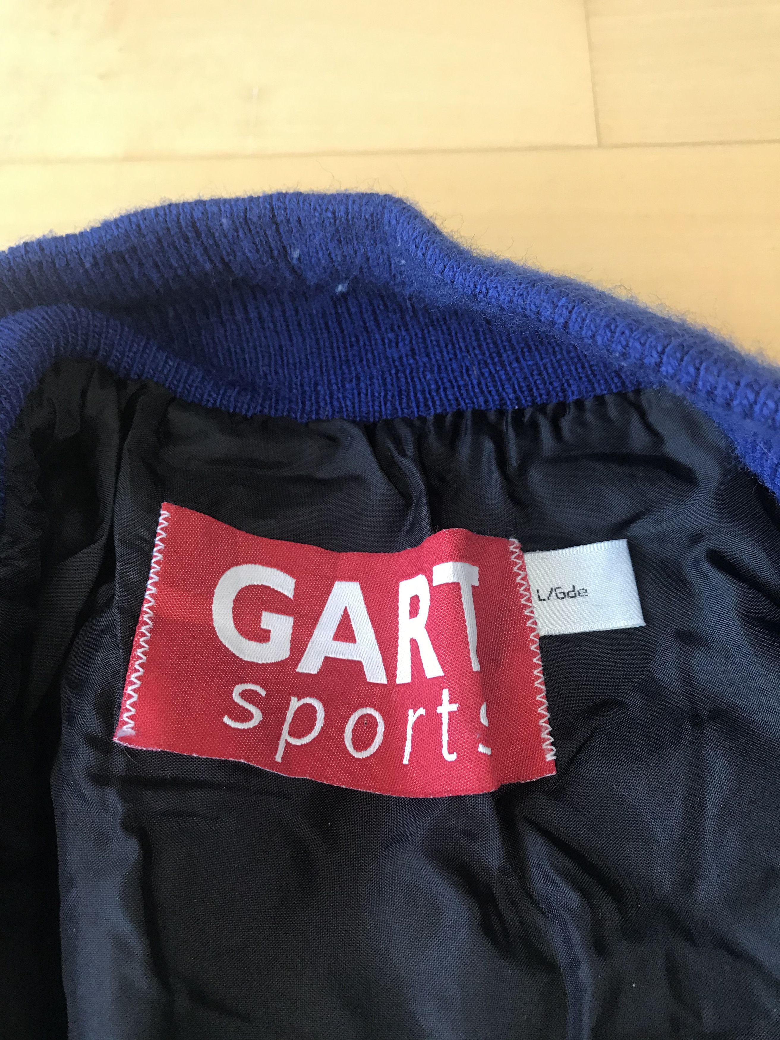 Vintage Vintage Varisty Blank Blue Jacket Size US L / EU 52-54 / 3 - 4 Thumbnail